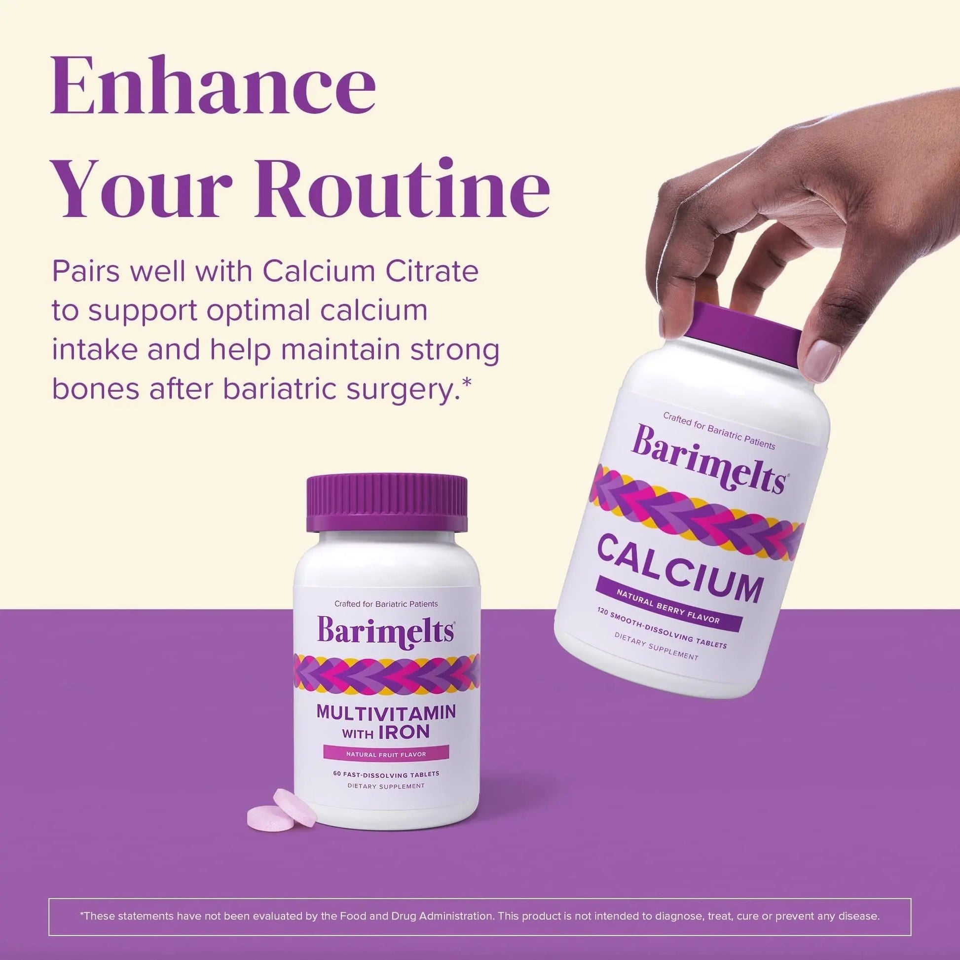 BariMelts Bariatric Multivitamin with Iron, 60 Fast-Dissolving Tablets (1-Month Supply), Sugar-Free Bariatric Vitamins for Women, Natural Fruit Flavor BariMelts buy supplements canada