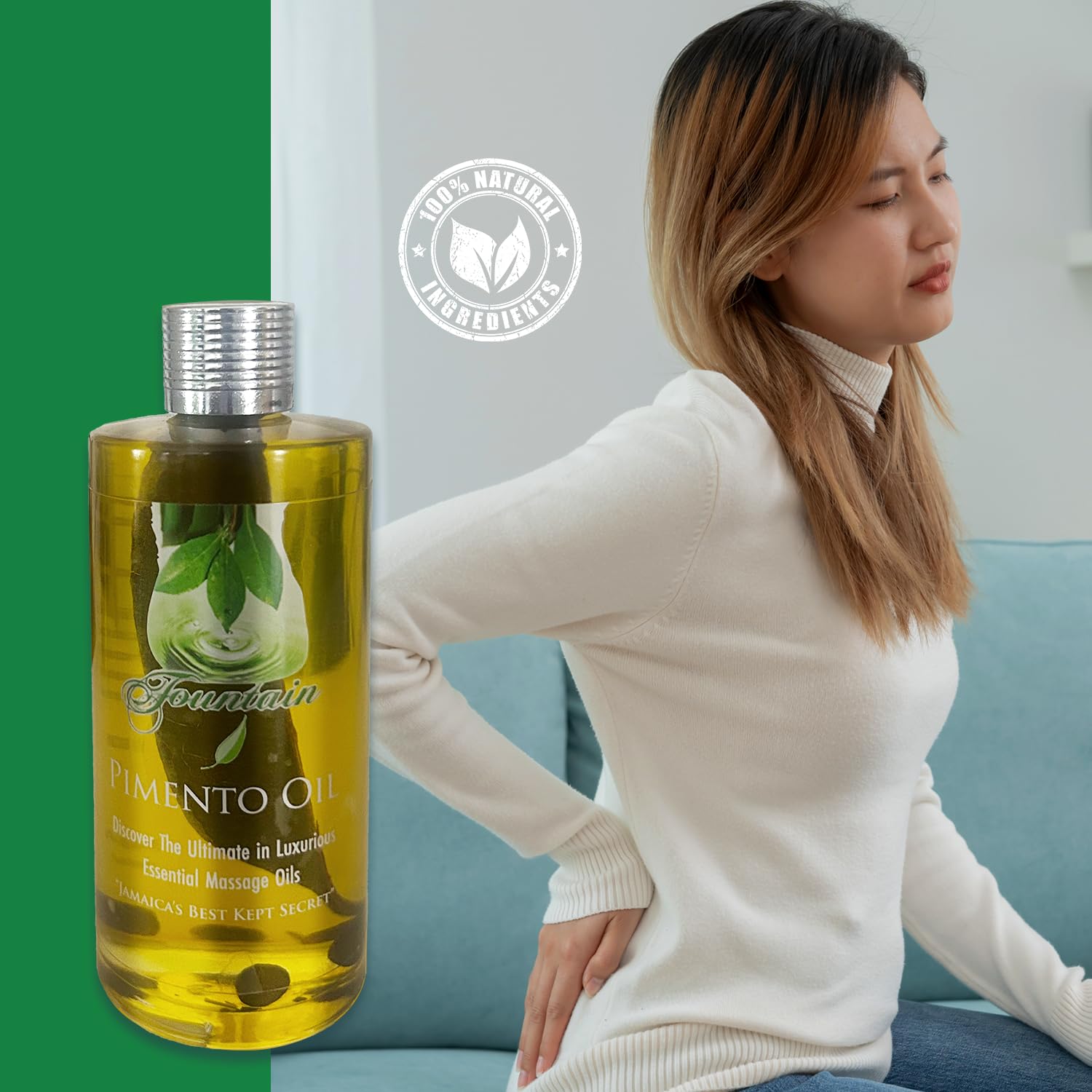 Fountain Pimento Oil 3.5oz for Natural Massage Therapy, Muscle Relief Oil Fountain buy supplements canada