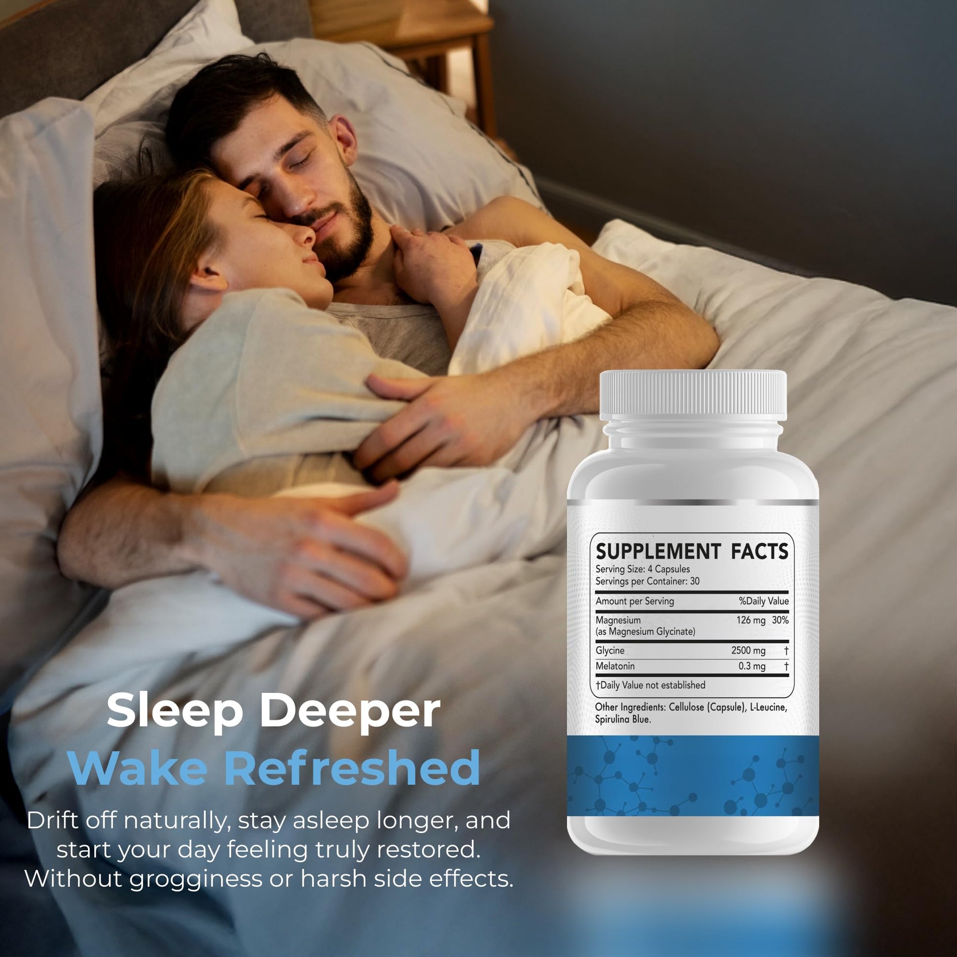 Dr Brad Stanfield Melatonin 300mcg + Magnesium Glycinate 126mg + Glycine 2,500mg for Sleep (120 Count, 30 Servings) Dr Brad Stanfield buy supplements canada