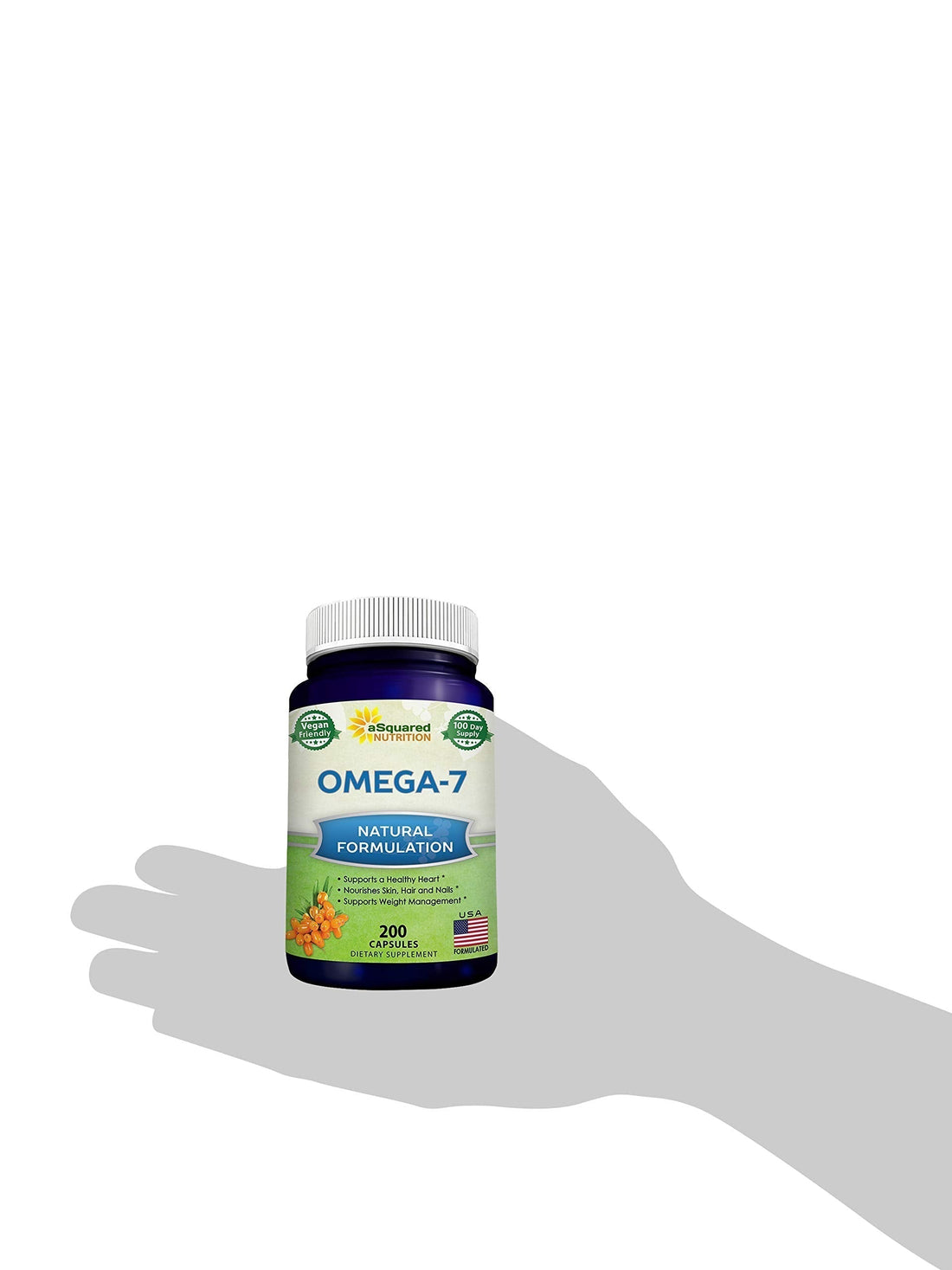 aSquared Nutrition Purified Omega 7 Fatty Acids-200 Capsules from Natural Sea Buckthorn aSquared Nutrition buy supplements canada