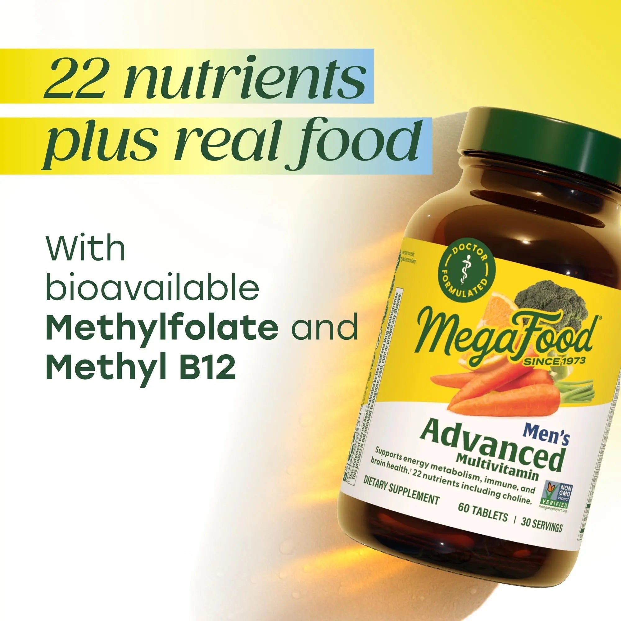 MegaFood Men's Advanced Multivitamin for Men - Doctor -Formulated - Choline, Vitamin B12, Vitamin D, Vitamin C & Zinc - Brain Health & Immune Support MegaFood buy supplements canada