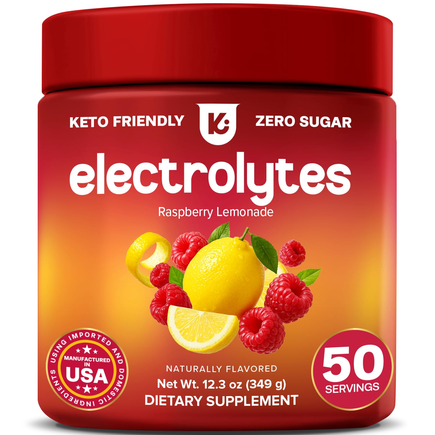 Keppi Electrolytes Powder – Raspberry Lemonade Flavor 50 Servings – No Sugar Hydration Supplement with Magnesium, Potassium, Sodium – Keto, Vegan Keppi buy supplements canada