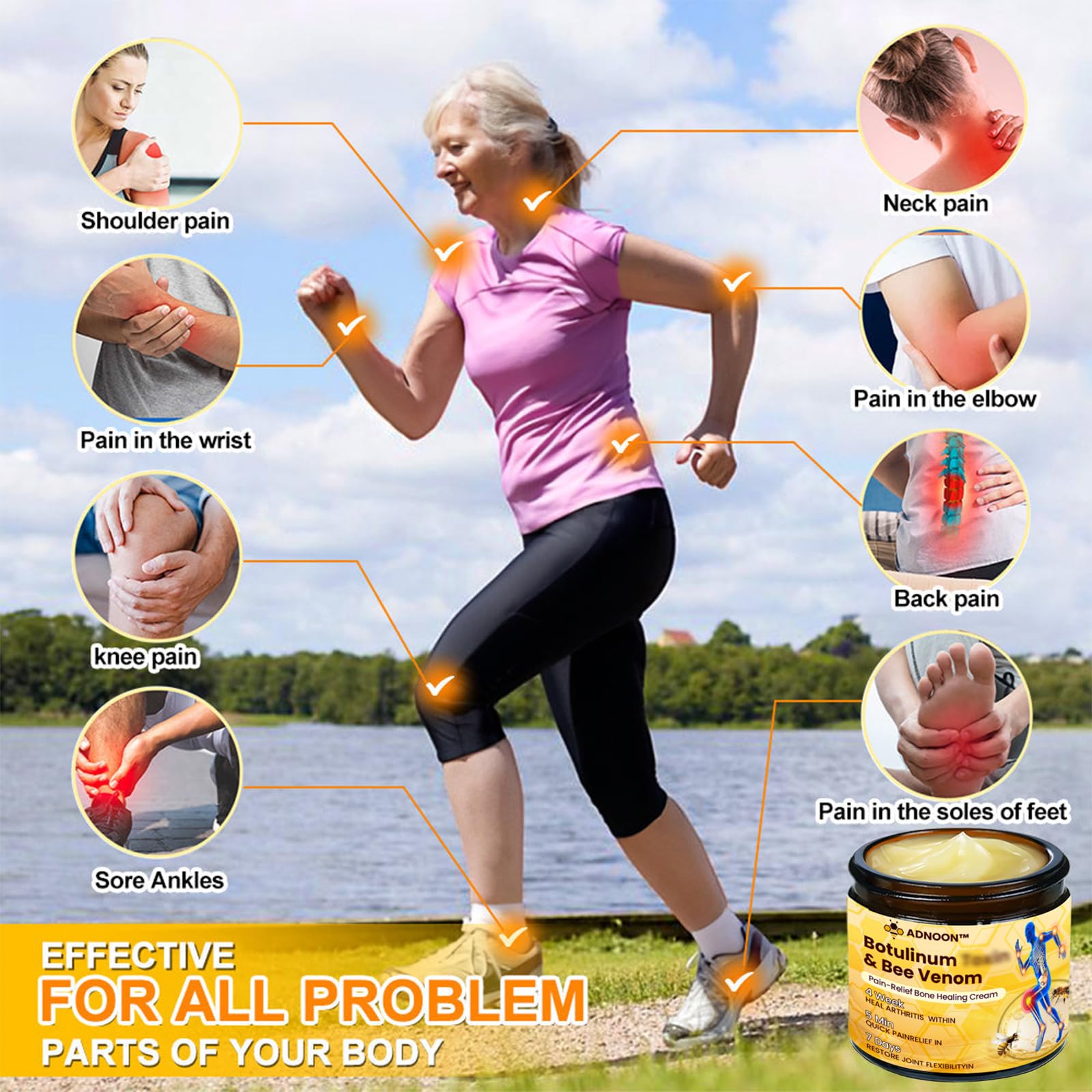 Luhaka Botulinum Toxin & Bee Venom Pain-Relief Bone Healing Cream,Bee Venom Cream,Effectively improve joint mobility (1PC) Luhaka buy supplements canada