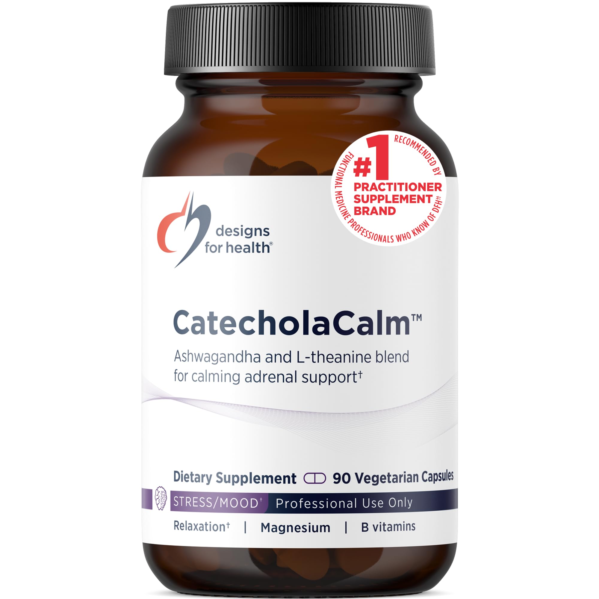 Designs for Health CatecholaCalm - Adaptogenic Herbs + Vitamins for Mood, Calm Support with L-Theanine, Passion Flower + Phosphatidylserine - Non-GMO Supplement (90 Capsules) Designs for Health buy supplements canada