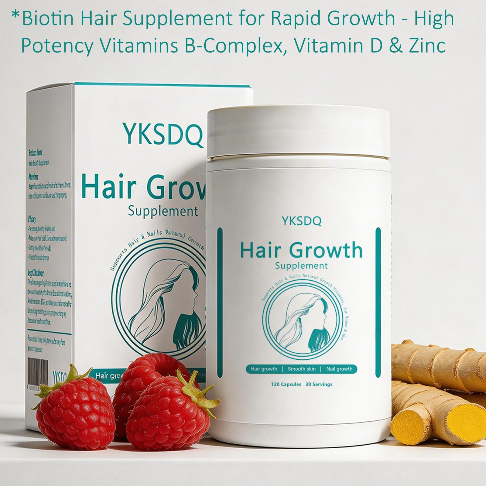 Hair Growth Biotin 10000mcg Supplement with Vitamins A C D E & Calcium - 30-in-1 Formula for Hair & Nails Support, for Women & Men, 30 Servings (1) WOJJ buy supplements canada