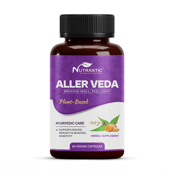 Nutrastic Aller Veda Respiratory Wellness Supplement with Pure Tulsi, Amla, Turmeric, and Neem | Natural Support for Healthy Breathing | 60 Caps Nutrastic buy supplements canada