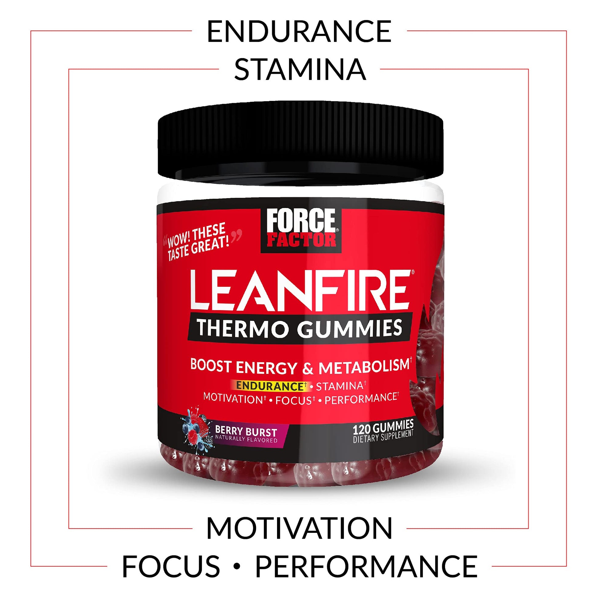 Force Factor LeanFire Thermo Gummies with B12 Vitamins, Caffeine, & Green Coffee Bean Force Factor buy supplements canada