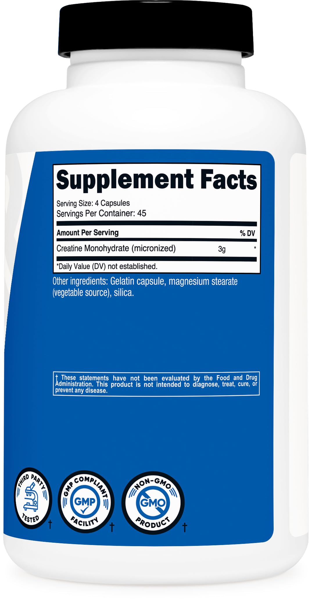 Nutricost Creatine Monohydrate 3,000mg, 180 Capsules (750mg Per Capsule) - Gluten Free, Non-GMO Nutricost buy supplements canada