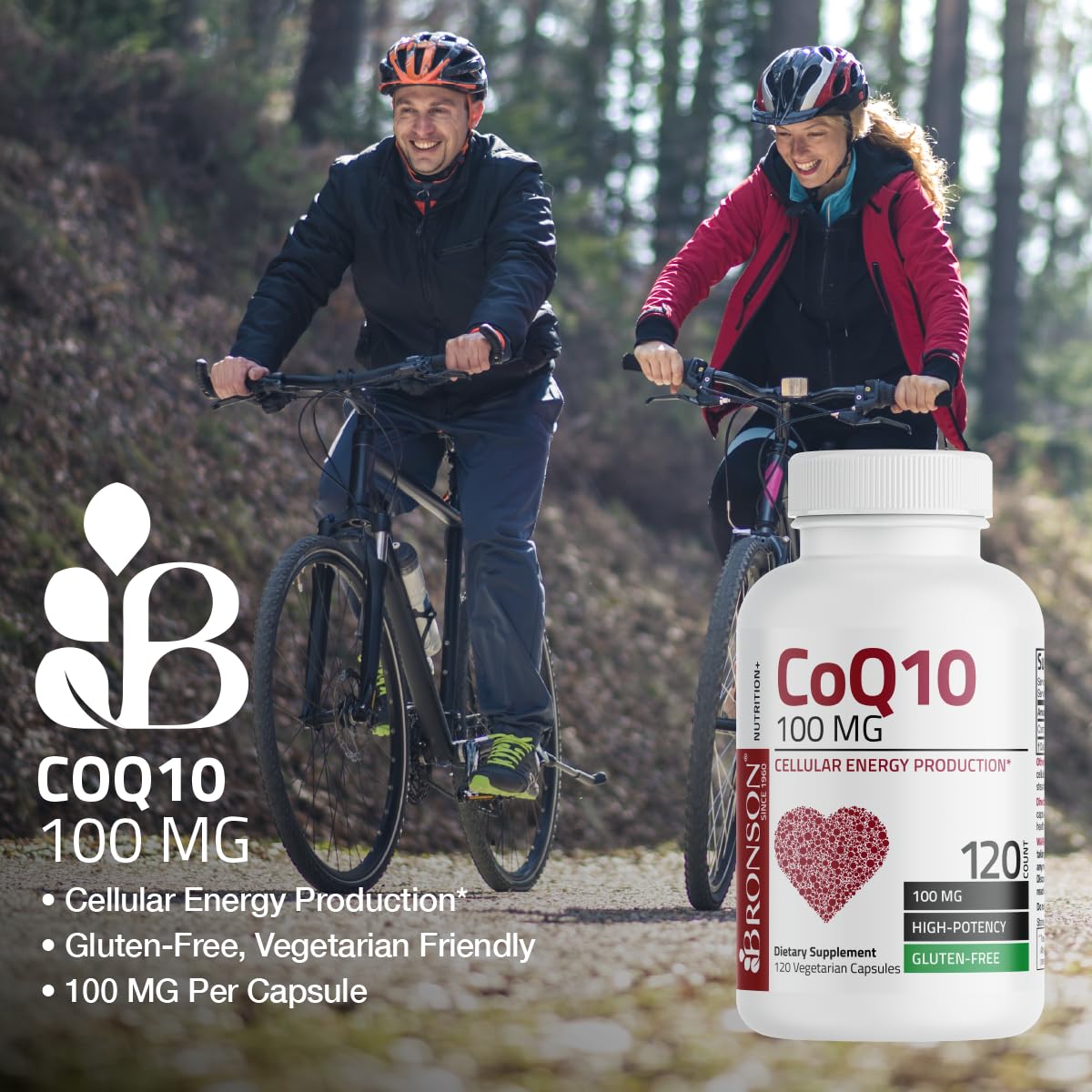 Bronson CoQ10 100 MG High Potency Cellular Energy Production, 120 Vegetarian Capsules Bronson buy supplements canada
