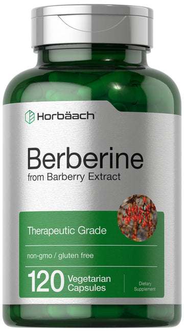 Berberine Supplement | 120 Capsules | Berberine HCl from Barberry Extract | Non-GMO Horbäach buy supplements canada