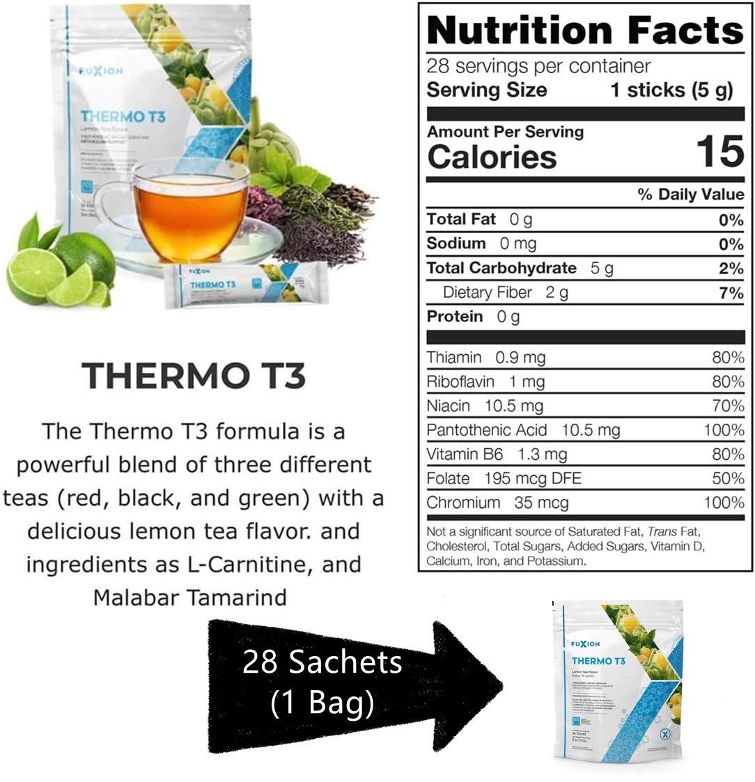 FuXion Thermo T3,Delicious Lemon Tea Flavor(Thermo TT3, 28 Sachets) CHNLML buy supplements canada