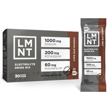 LMNT Zero Sugar Hot Chocolate or Coffee Mixer - Chocolate Salt | Drink Mix | 30-Count Drink LMNT buy supplements canada