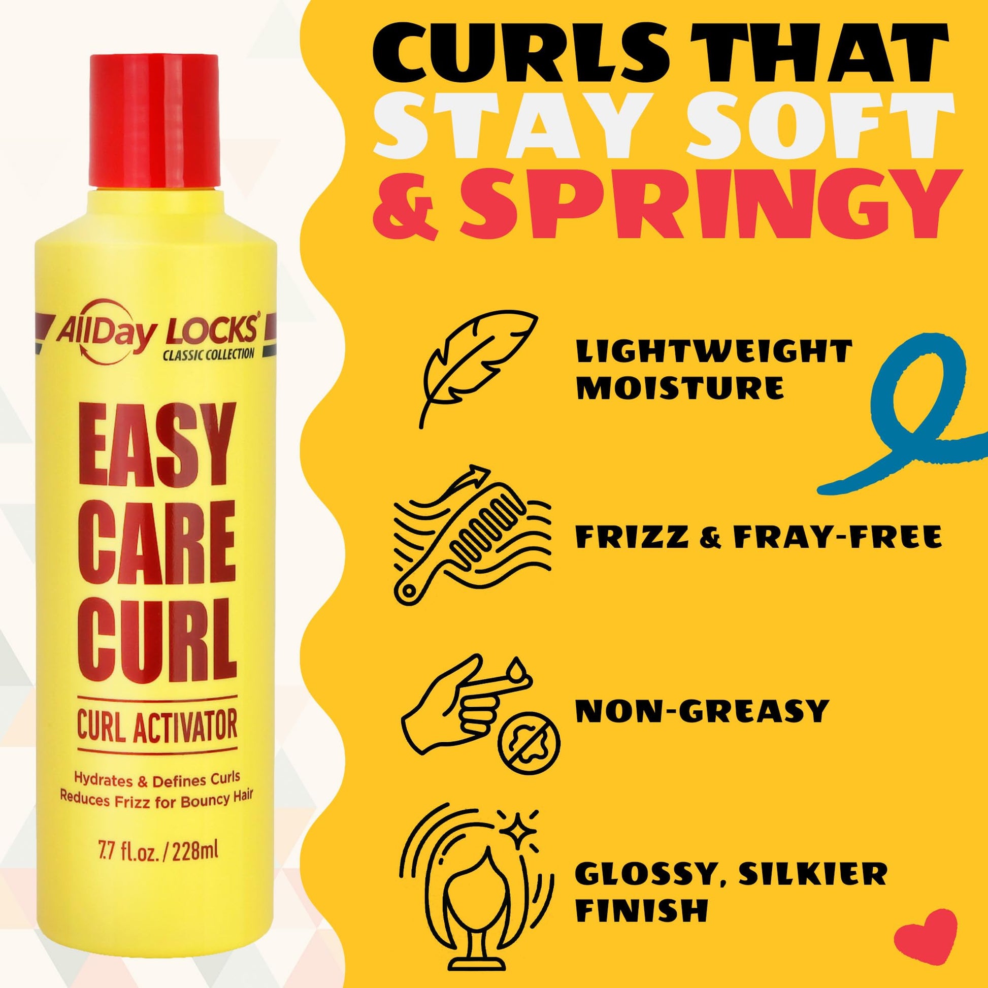 AllDay Locks Classic Easy Care Curl Activator - Activator Product for Curly Hair, Defines & Moisturizes Strands, Milky Cream Product for Men and Women, Easy Curling and Styling - 7.7 oz Bottle AllDay Locks buy supplements canada