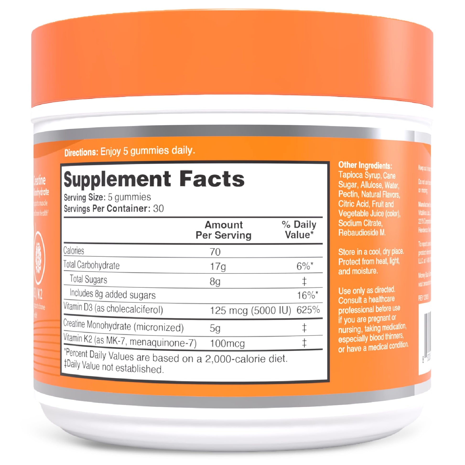 Zena Nutrition Creatine Gummies with D3 & K2, Creatine Monohydrate for Men and Women, Supports Bone, Muscle, & Cognitive Health, Gummy Workout Supplement, Watermelon Flavor, 150ct, 30 Daily Servings Zena Nutrition buy supplements canada