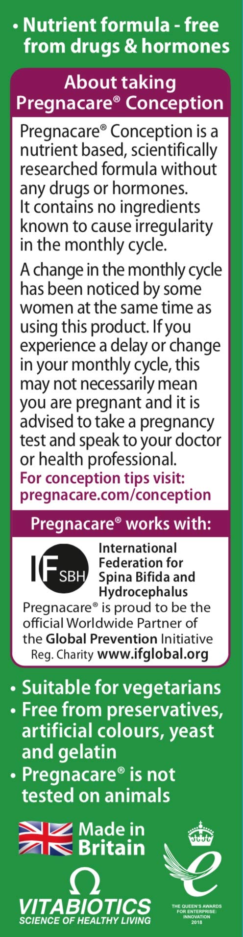 Pregnacare Conception Tablets, Pack of 30, 30 Count Pregnacare buy supplements canada
