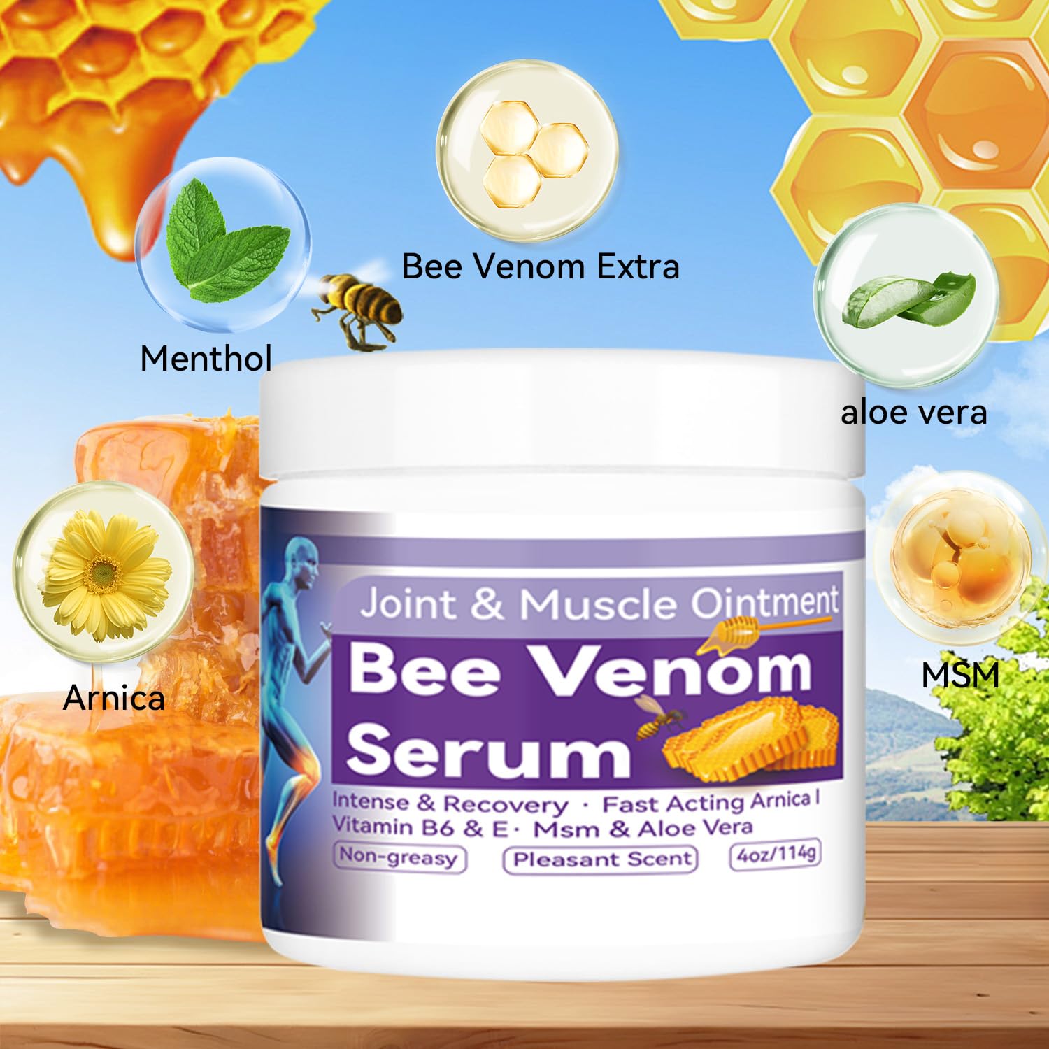 Cedonivor Bee Venom Joint Cream, Joint & Muscle Soothing, Bee Venom Cream for Back, Knee, Hands, Neck, Feet Cedonivor buy supplements canada