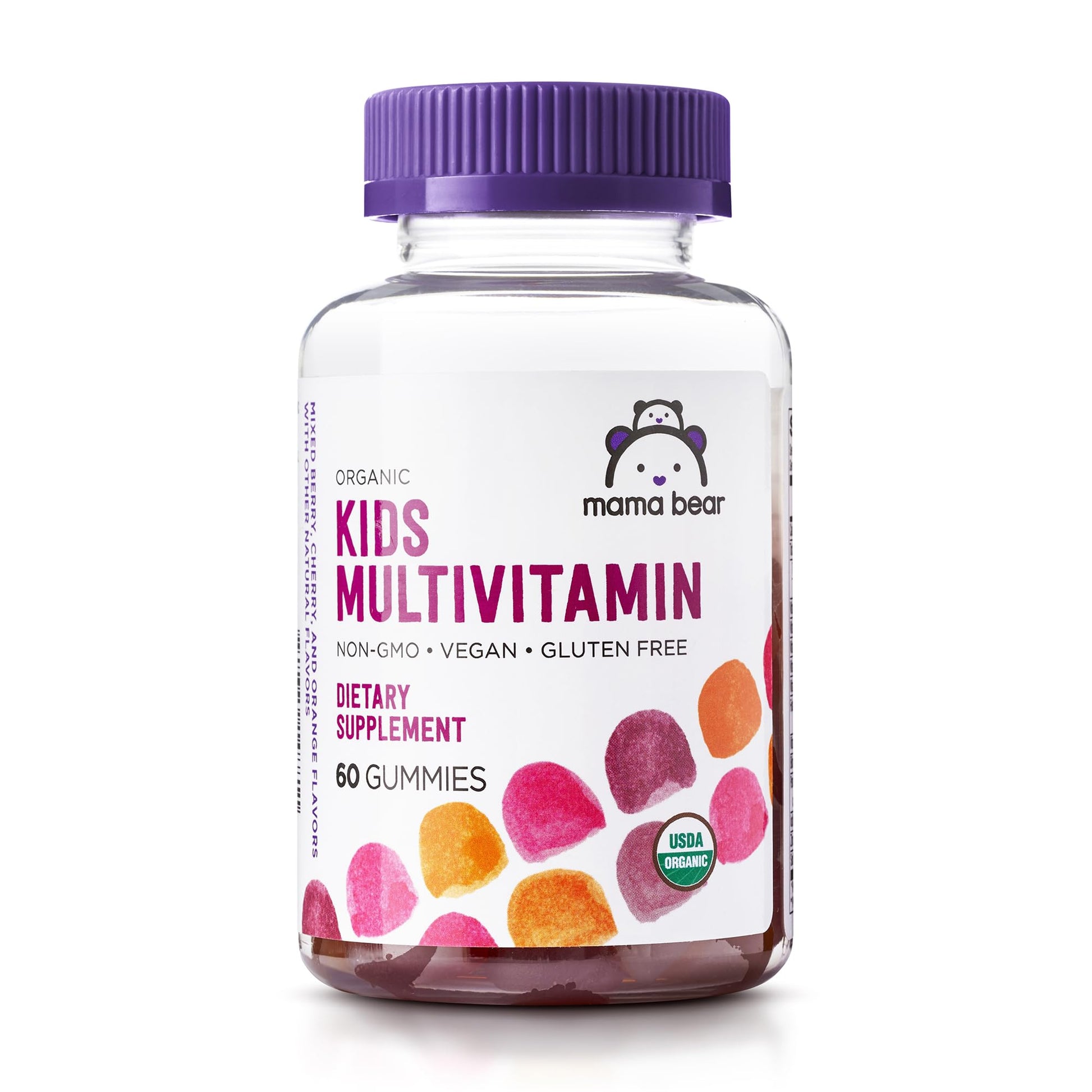 Amazon Brand - Mama Bear Organic Kids Multivitamin Gummies, Berry, Cherry & Orange, 60 Count, 1 Month Supply (Packaging May Vary) Mama Bear buy supplements canada