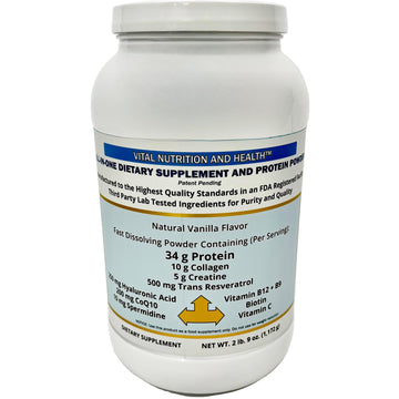 Vital Nutrition and Health All-in-One Powder: Protein, Collagen, Creatine, Resveratrol, Spermidine, Hyaluronic Acid, CoQ10 + Key Vitamins Vital Nutrition and Health buy supplements canada