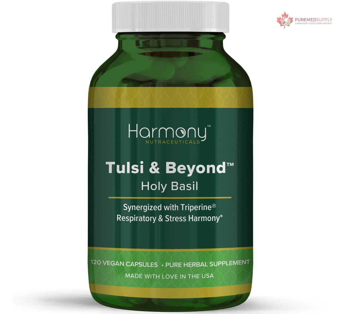 Tulsi - Holy Basil Supplement - Highest Potency, Maximum bio-availabilty, Made with Organic Herbs (Vegetarian Capsules, 120 Count) Harmony Nutraceuticals buy supplements canada