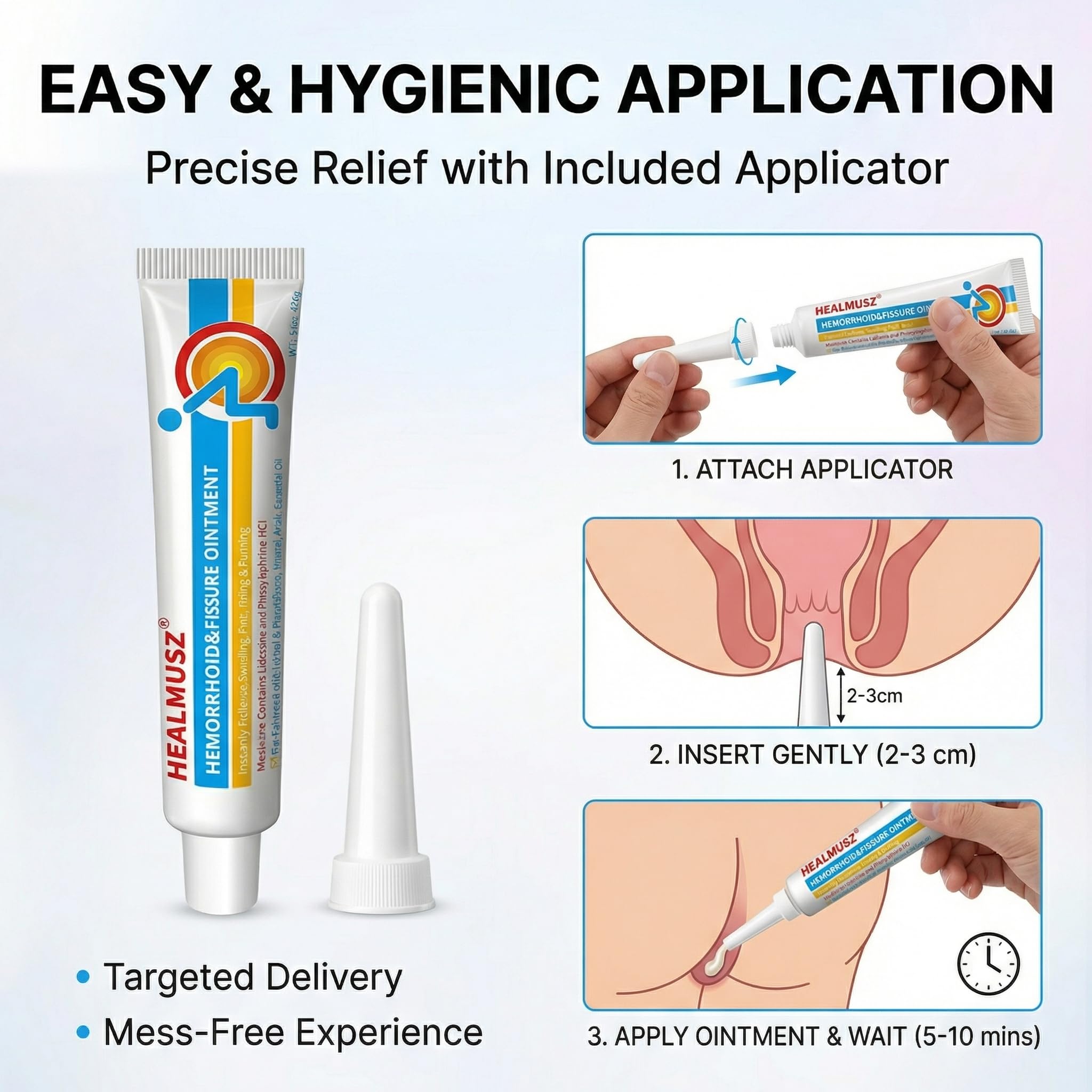 HEALMUSZ Hemorrhoid & Fissure Ointment,with 4% Lidocaine and Phenylephrine HCl,Fast Relief for Pain, Swelling, Discomfort & Itching | 1.5 oz HEALMUSZ buy supplements canada
