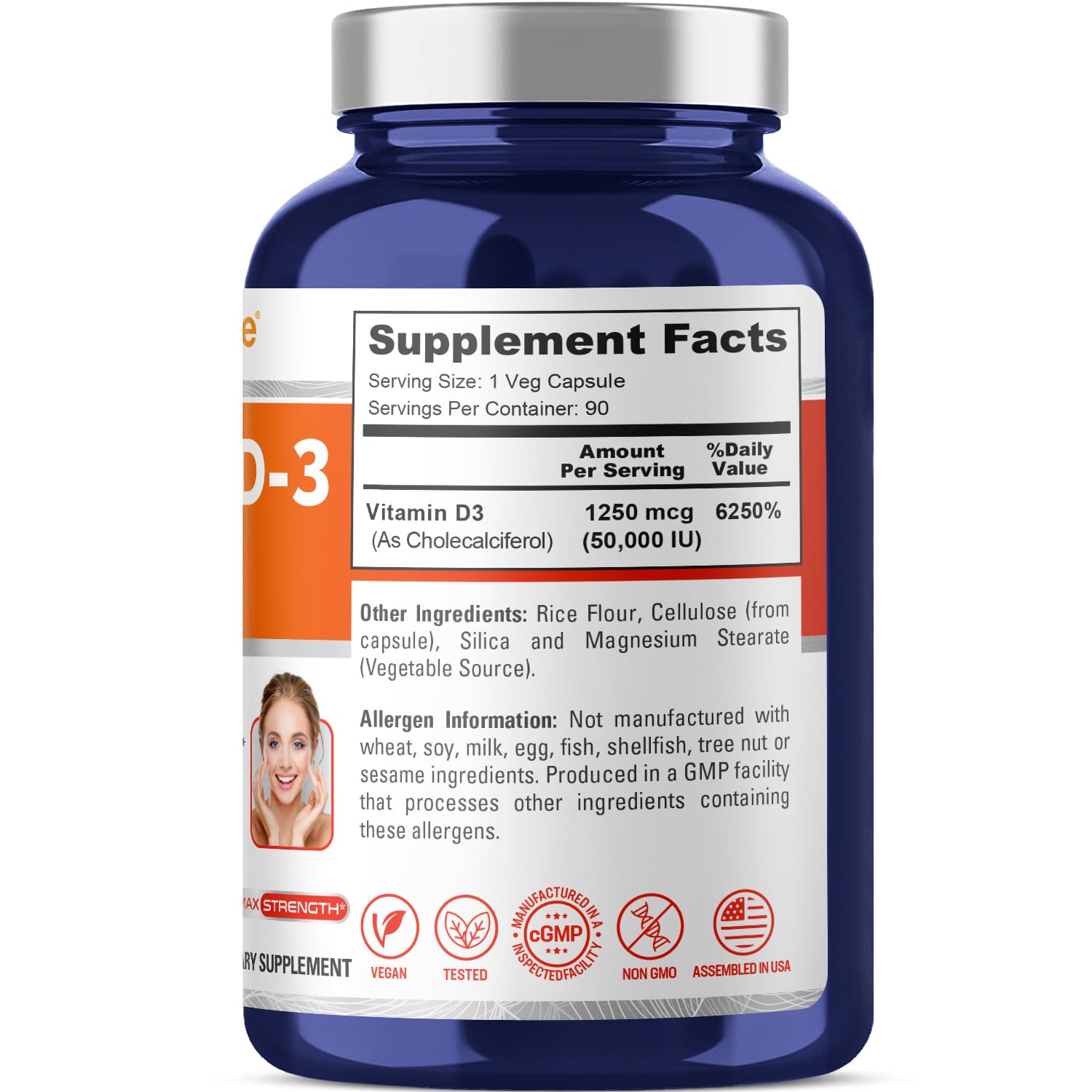 NusaPure Vitamin D3 50,000 IU 90 Veggie Capsules (Non-GMO & Vegan) NusaPure buy supplements canada