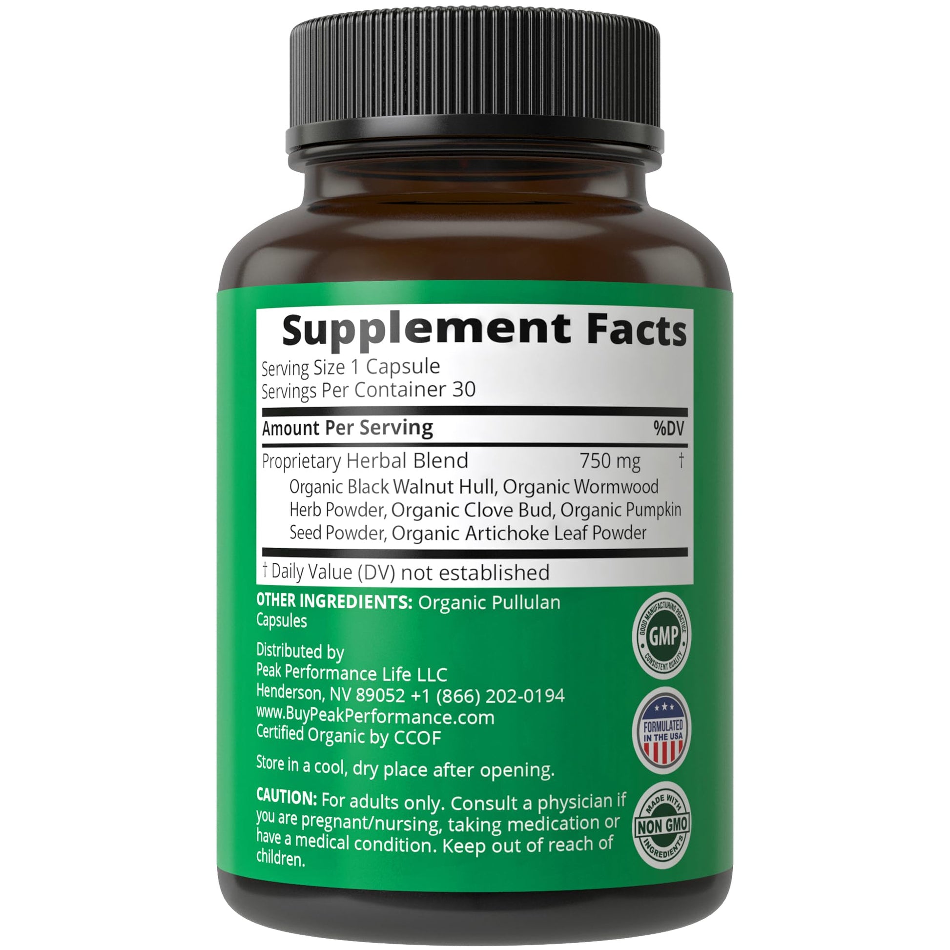 USDA Organic Wormwood Black Walnut Clove Cleanse for Humans. Elimination Detox + Intestinal Support Capsules Supplement for Adults and Kids. Pills with Artichoke and Pumpkin Seed for Added Benefits Peak Performance buy supplements canada