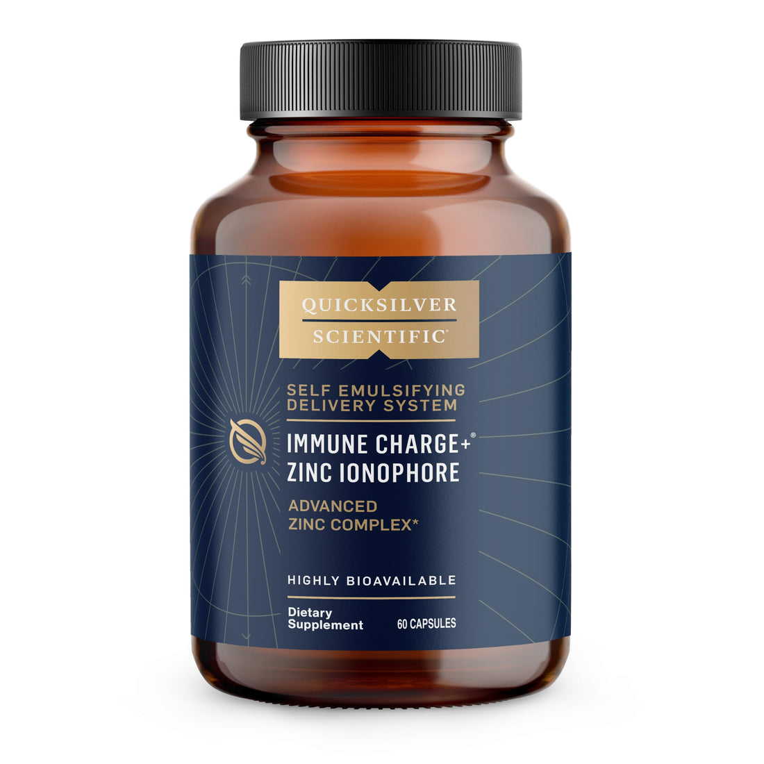 Quicksilver Scientific Immune Charge+ Zinc Ionophore - Zinc Supplement Complexed with Quercetin, Luteolin, Hesperetin Immune + GI Support (60 Capsules) Quicksilver Scientific buy supplements canada