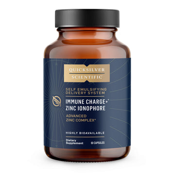 Quicksilver Scientific Immune Charge+ Zinc Ionophore - Zinc Supplement Complexed with Quercetin, Luteolin, Hesperetin Immune + GI Support (60 Capsules) Quicksilver Scientific buy supplements canada
