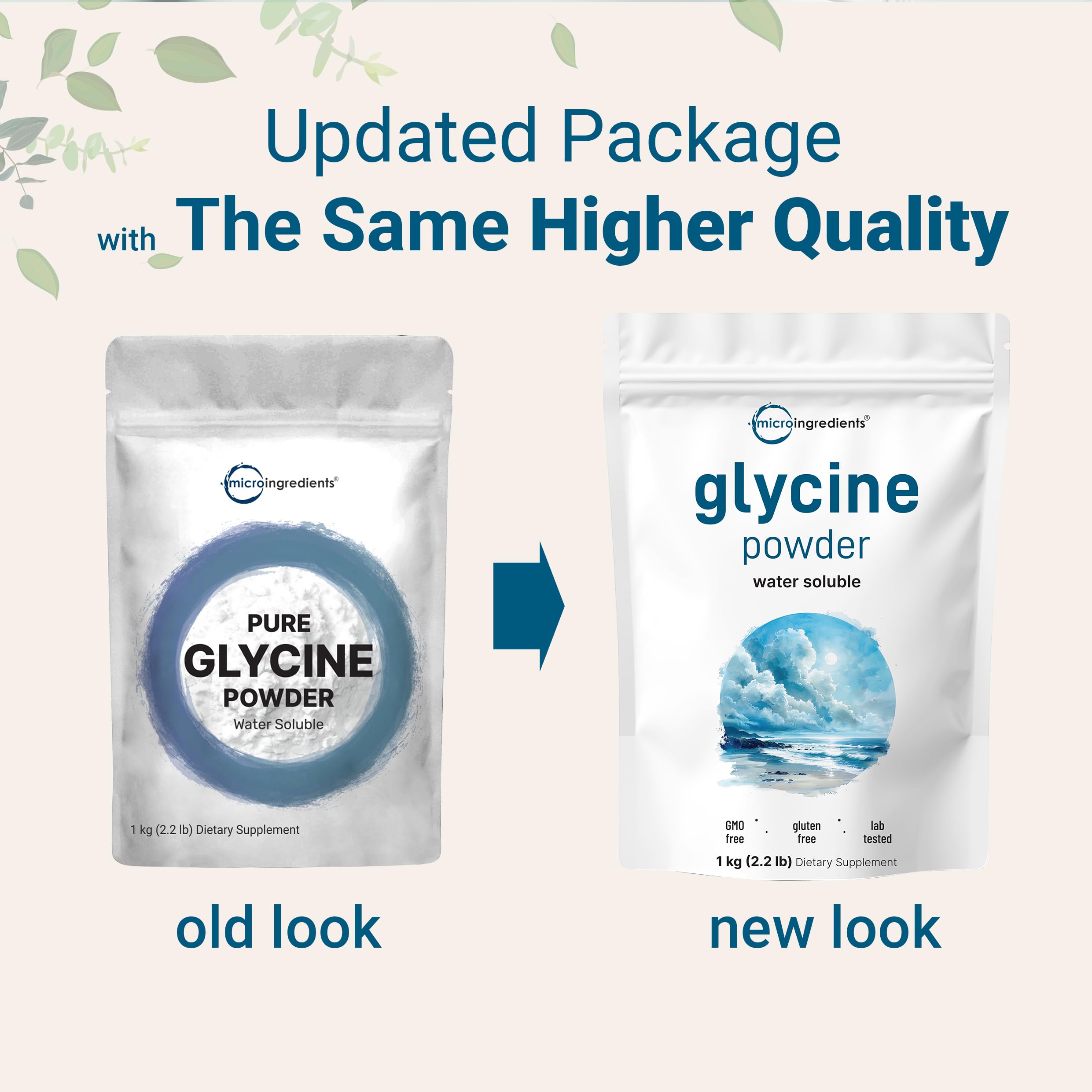 Micro Ingredients Glycine Powder, 1KG (2.2 Pounds), Glycine 1000mg Per Serving, Water Soluble and Products of USA Micro Ingredients buy supplements canada