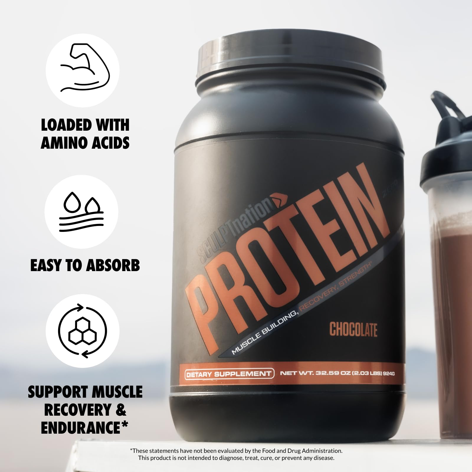 Sculpt Nation by V Shred Protein Powder (Chocolate) - Premium Whey Protein Powder Sculpt Nation buy supplements canada