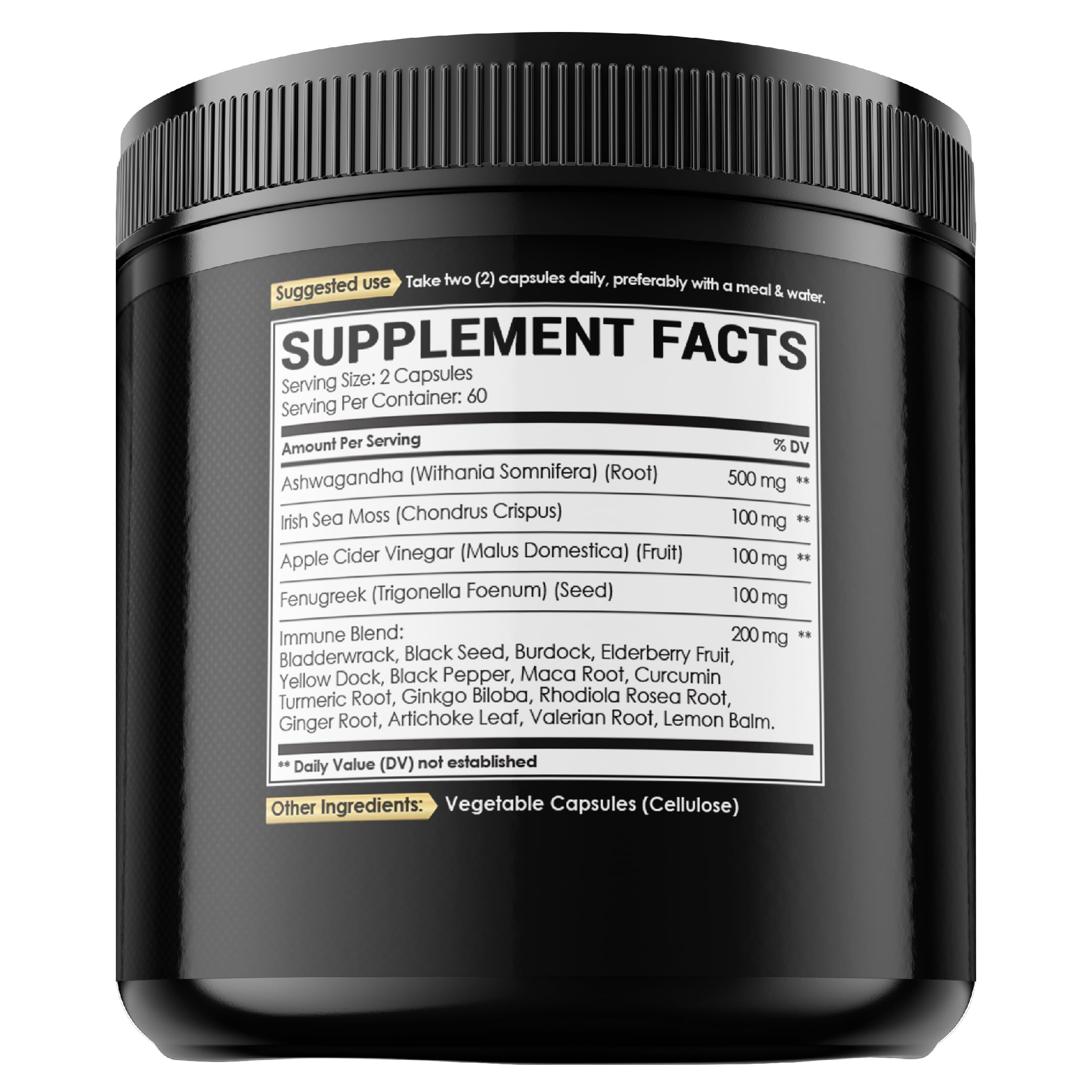 NUQIIT Organic Ashwangdha Capsules 15000mg Irish Sea Moss Apple Cider Vinegar & More - Support Brain Health, Strength & Immune System - 120 Vegan Capsules NUQIIT buy supplements canada