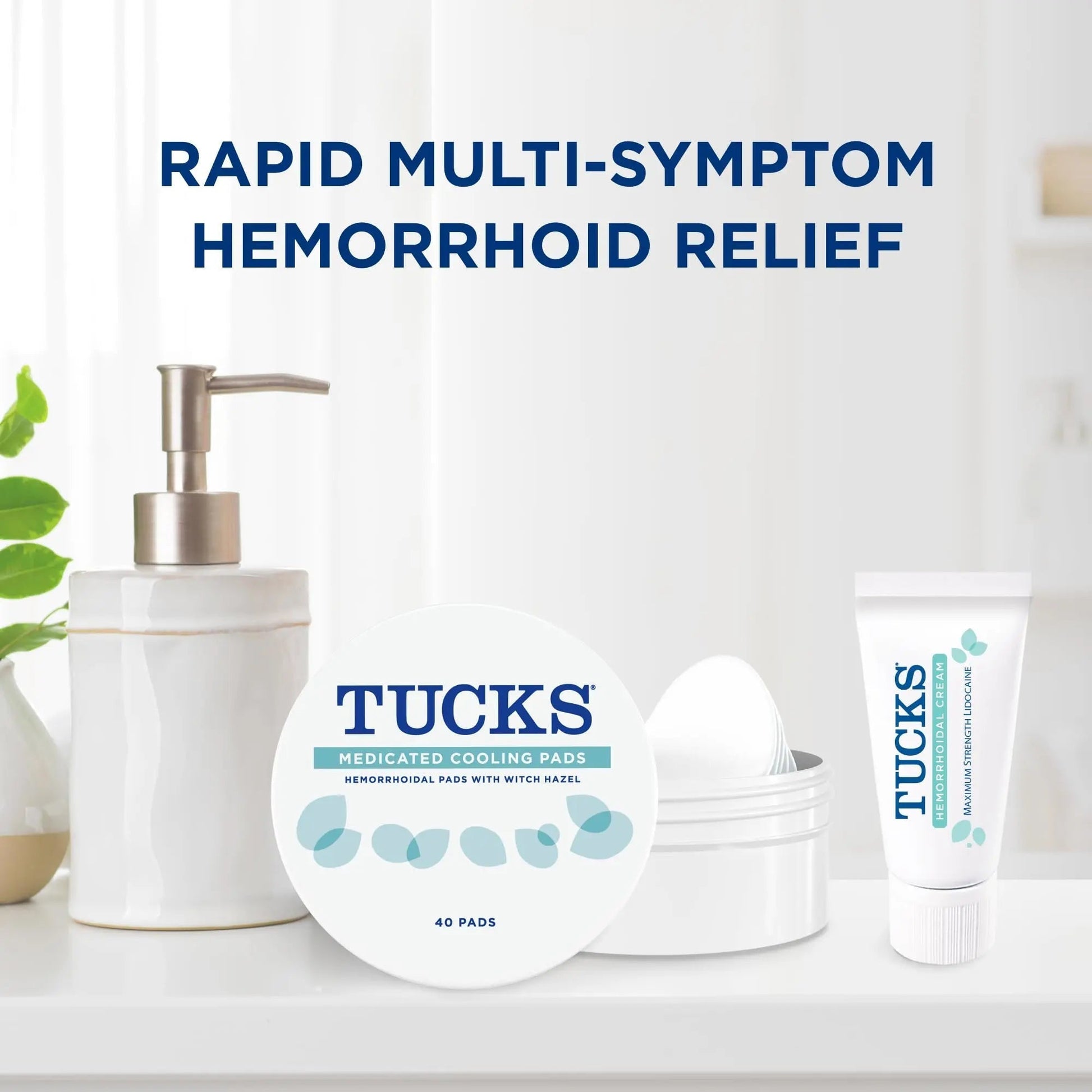 Tucks Multi-Care Relief Kit – 40 Count Witch Hazel Pads & 0.5 oz. Lidocaine Cream - Protects from Irritation, Hemorrhoid Treatment Medicated Pads Used by Hospitals TUCKS buy supplements canada
