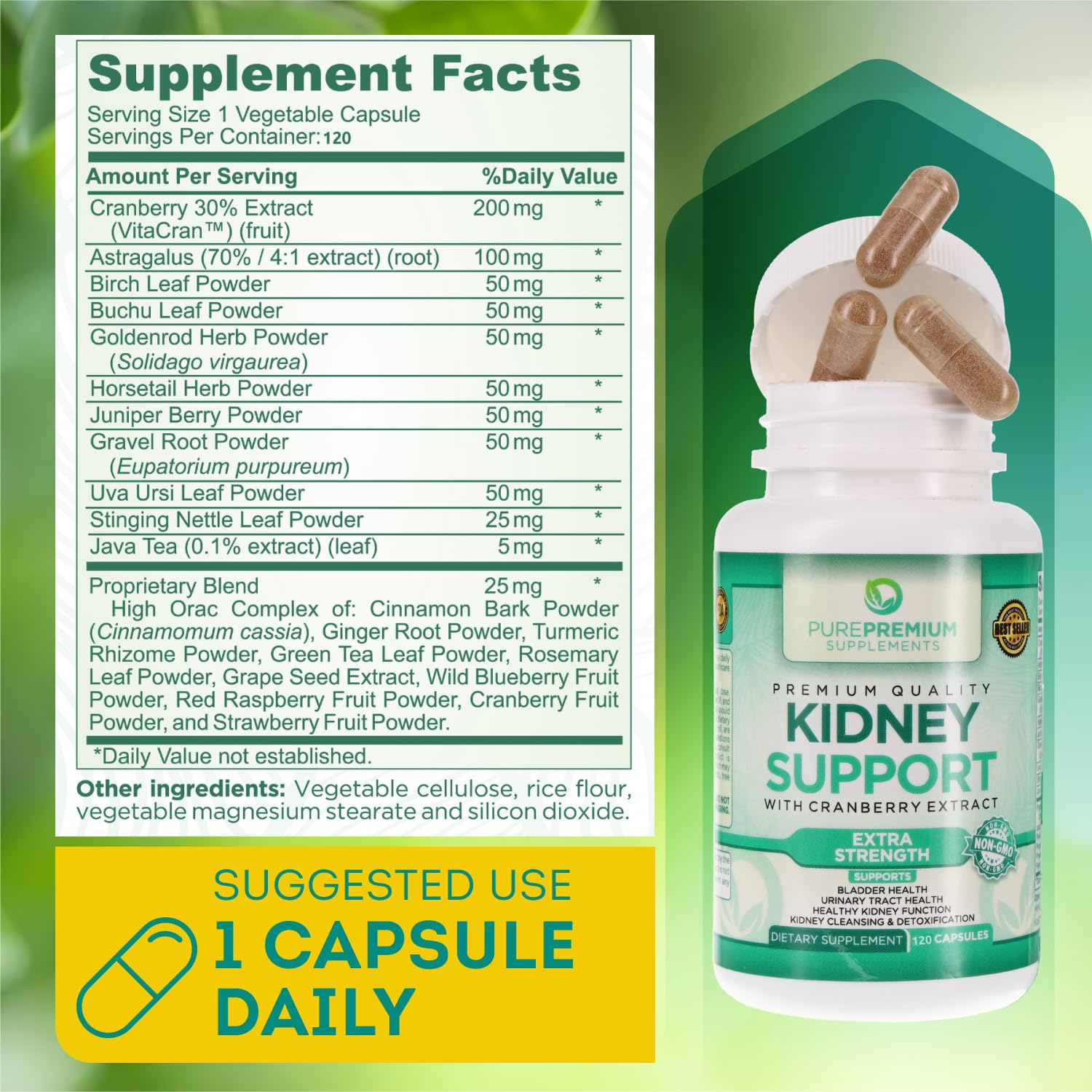 PurePremium Kidney Support Supplement for Men and Women - with Cranberry Extract PurePremium Supplements buy supplements canada