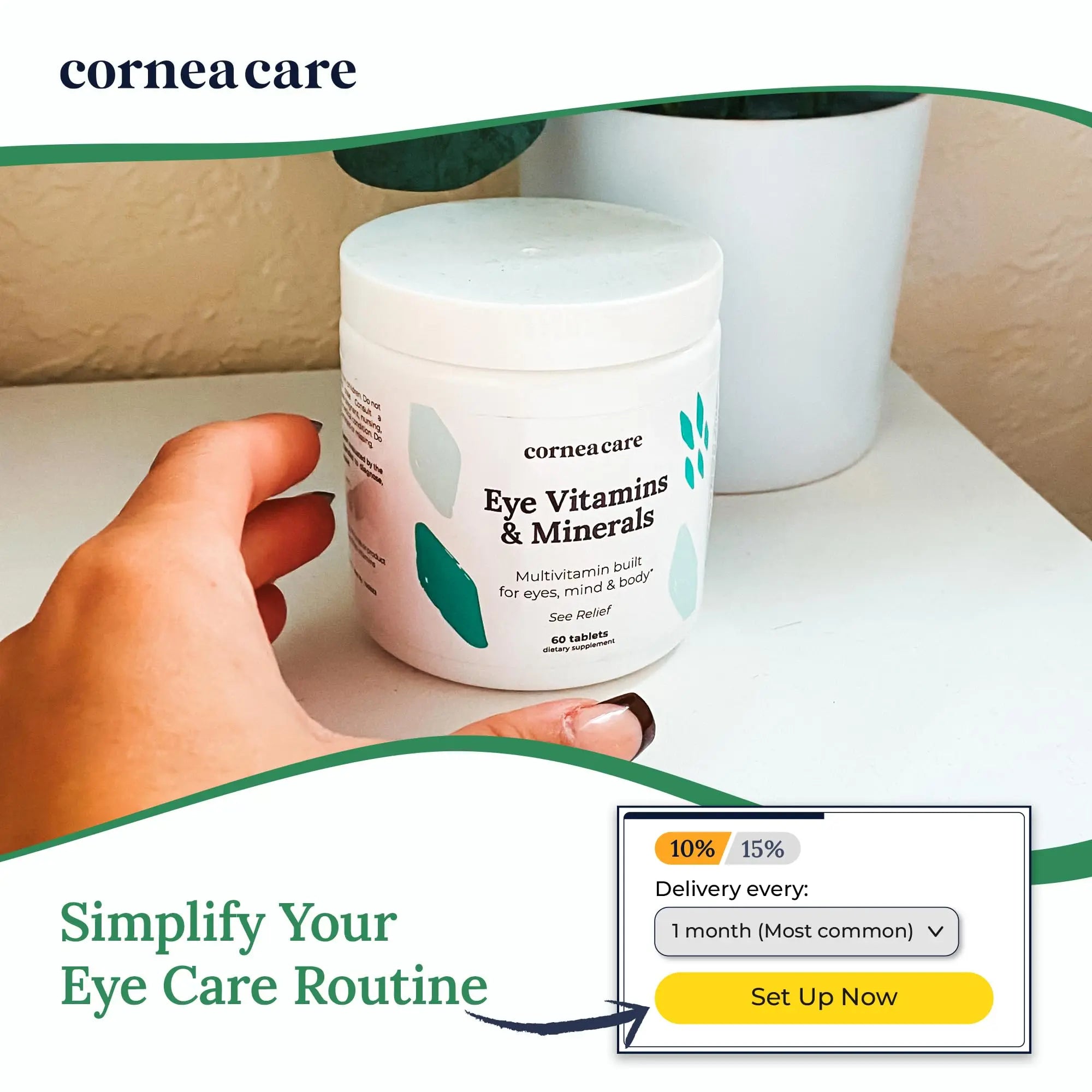 CorneaCare Vitamins and Minerals | Multivitamin for Vision & Health | Dry Eye Supplements | 60 Tablets CorneaCare buy supplements canada