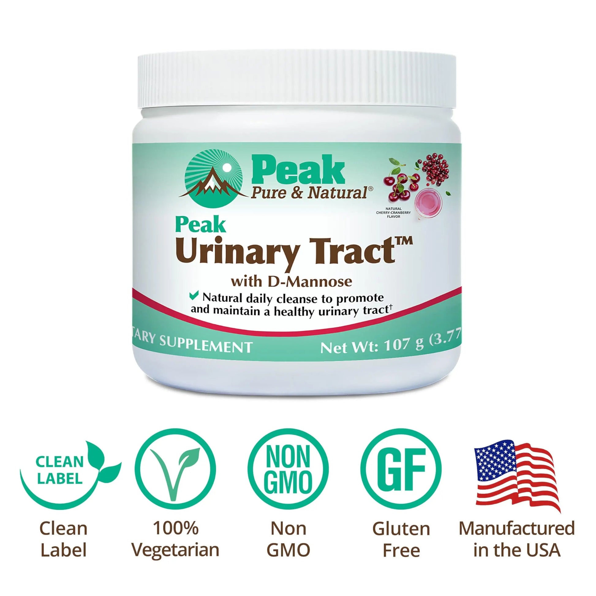 Peak Urinary Tract Supplement Powder - Cranberry and D-Mannose Powder with Juniper Berries and Probiotics for Urinary Tract Health, Ph Balance, UTI Defense - Vegan, Gluten Free (30 Day Supply) Peak Pure & Natural buy supplements canada