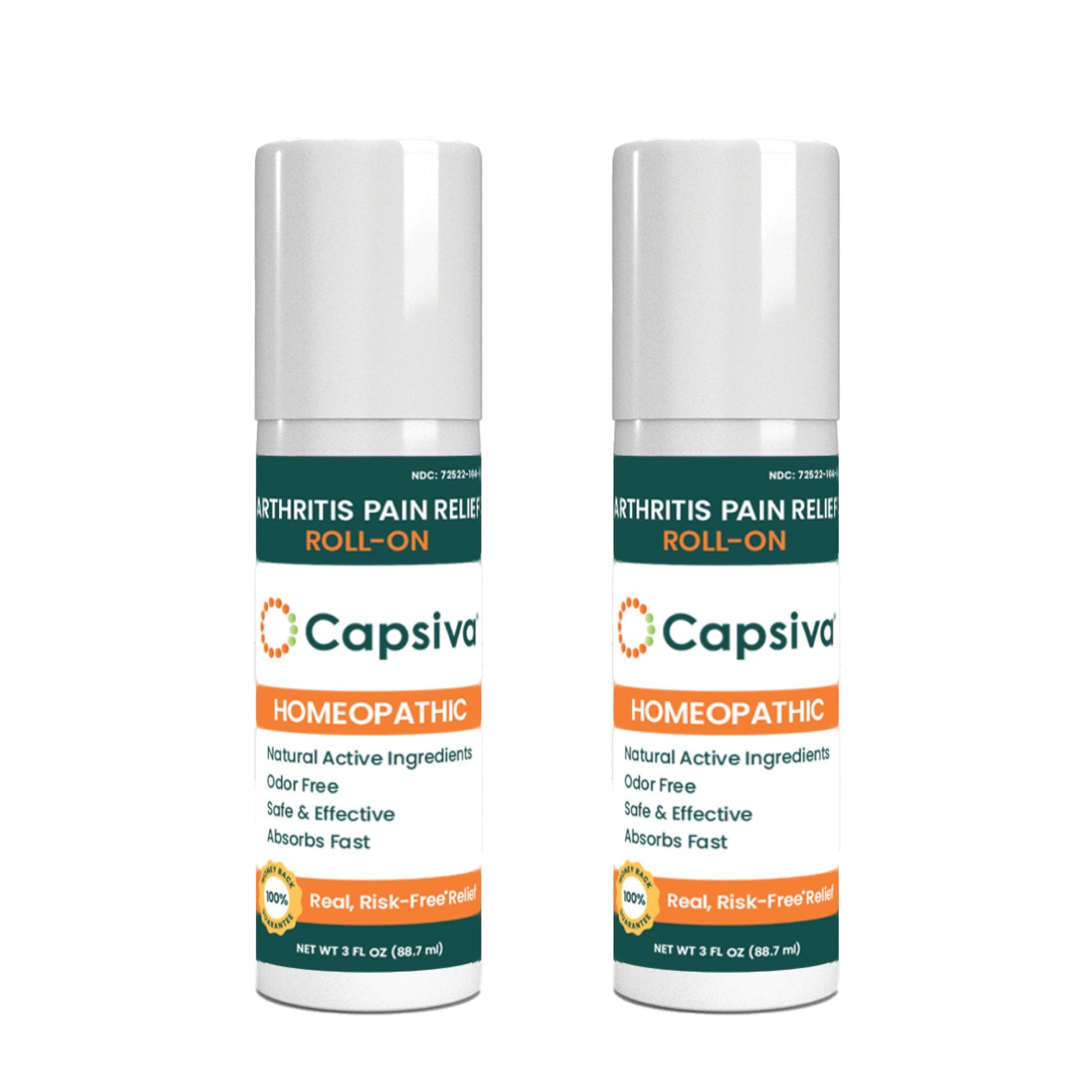 Capsiva Pain Relieving Gel, Absorbs Fast, Odor-Free, Safe for Prescription, No Known Side Effects (Gel Roll-On, 2 Pack, 3 Oz Each) Capsiva buy supplements canada