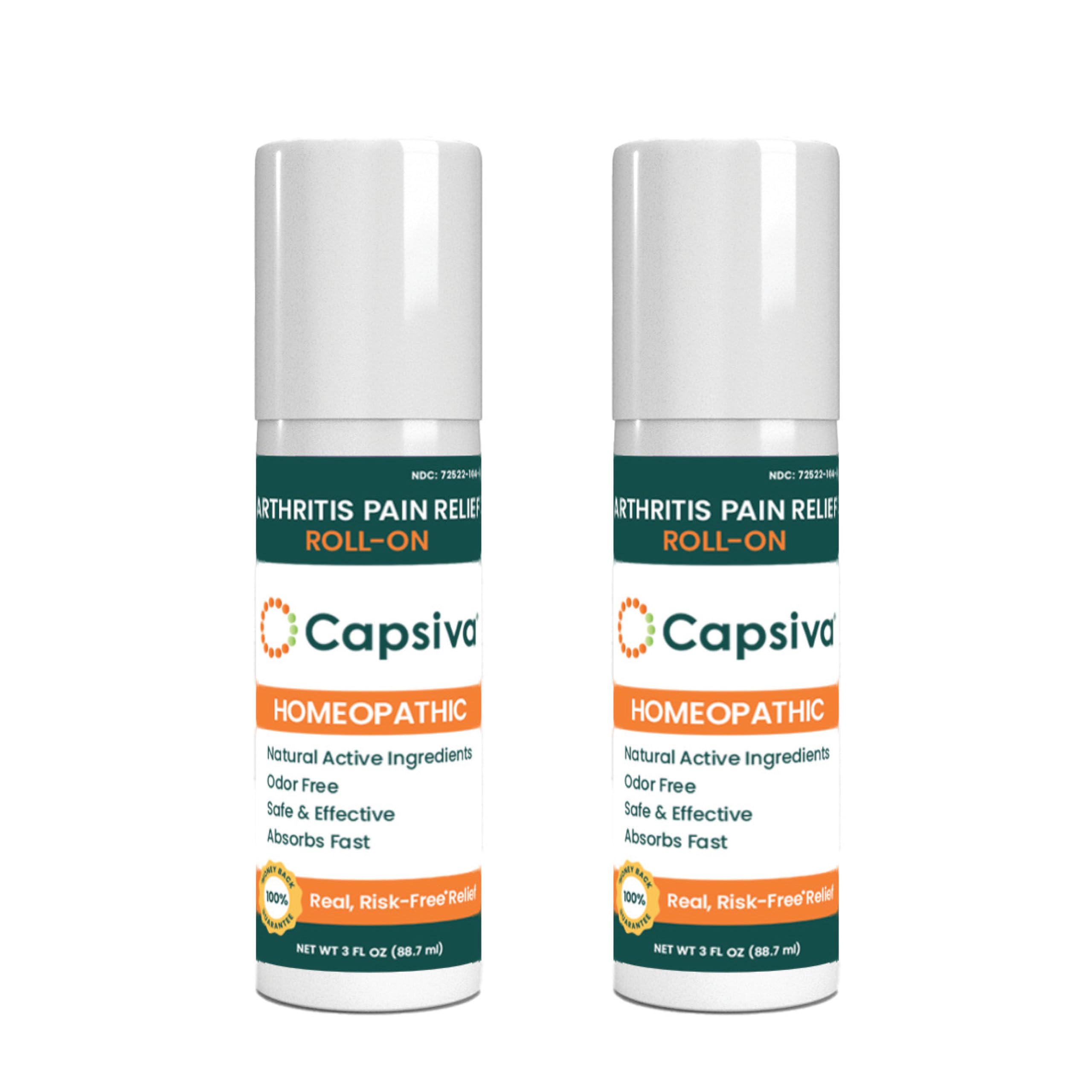Capsiva Pain Relieving Gel, Absorbs Fast, Odor-Free, Safe for Prescription, No Known Side Effects (Gel Roll-On, 2 Pack, 3 Oz Each) Capsiva buy supplements canada
