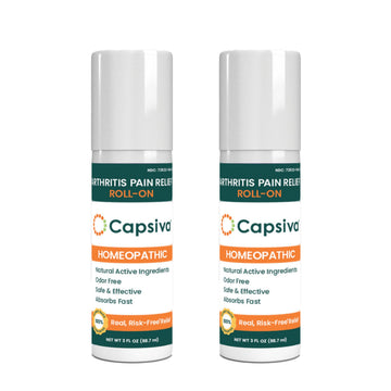 Capsiva Pain Relieving Gel, Absorbs Fast, Odor-Free, Safe for Prescription, No Known Side Effects (Gel Roll-On, 2 Pack, 3 Oz Each) Capsiva buy supplements canada