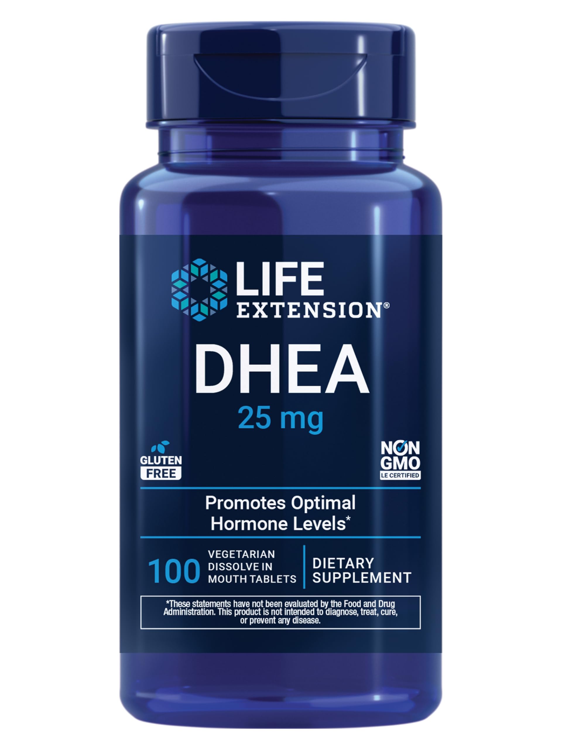 Life Extension DHEA 25 mg – Hormone Balance Supplement, Memory, Muscle Health, Bone Health, Men’s Health, Women’s Health, Gluten-Free, Non-GMO, Vegetarian, 100 Dissolve-in-Mouth Tablets Life Extension buy supplements canada