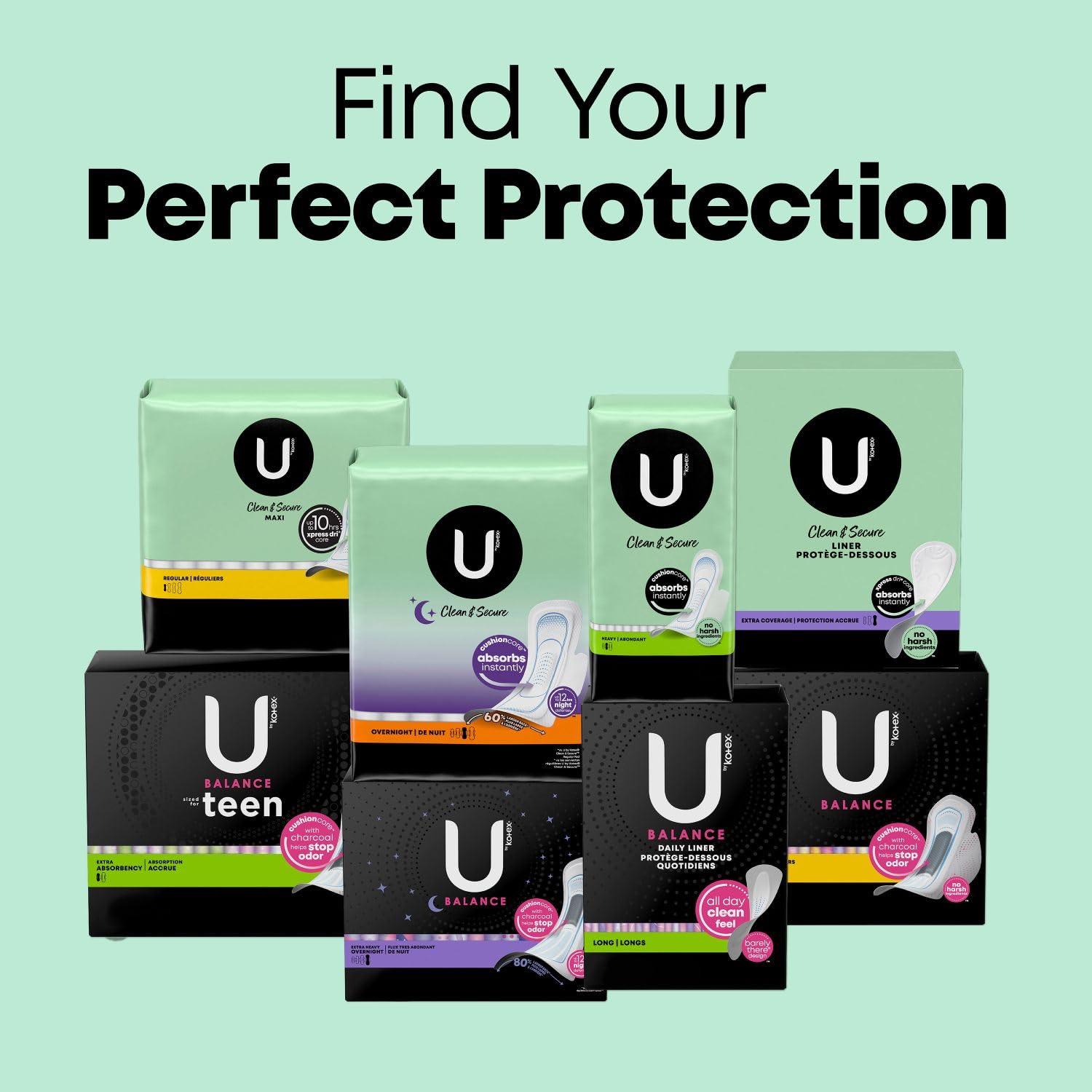 U by Kotex Clean & Secure Panty Liners, Light Absorbency, Regular Length, 516 Count U by Kotex buy supplements canada