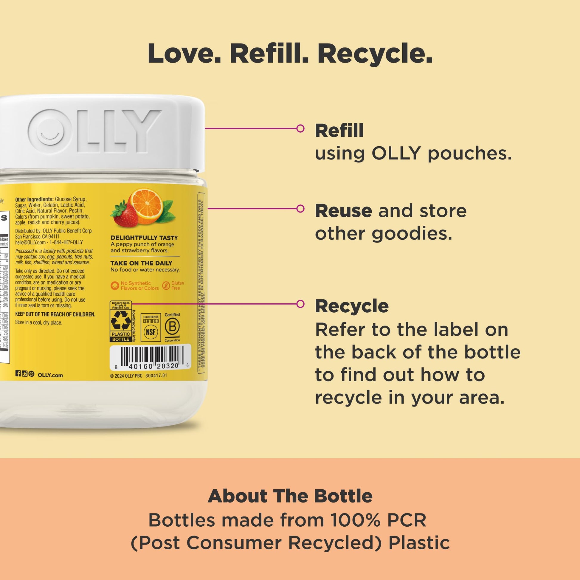OLLY Kids Multivitamin Gummy Worms, Overall Health and Immune Support, Vitamins and Minerals A, C, D, E, Bs and Zinc, Chewable Supplement OLLY buy supplements canada