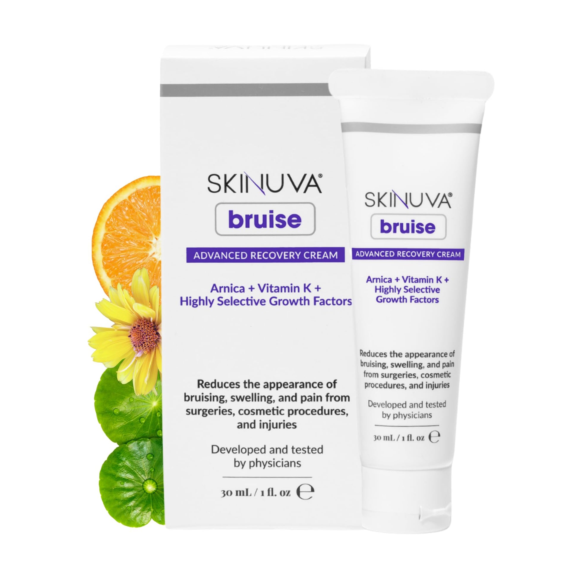 Skinuva® Bruise Advanced Recovery Cream - Topical Bruise Cream Formulated with Growth Factors, Arnica & Vitamin K (1 oz) Skinuva buy supplements canada