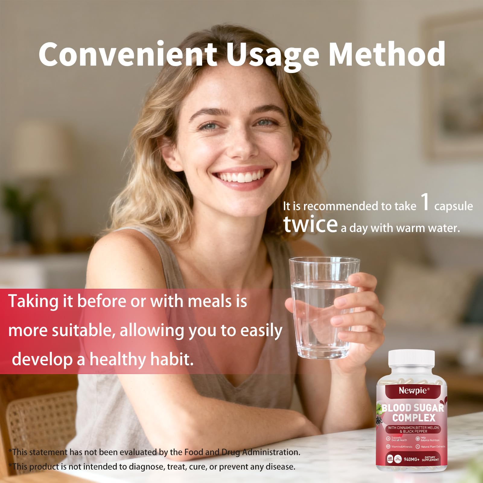 Blood Sugar Complex Supplement – Natural with 20 Active Herbs and Vitamins, Including Cinnamon, Bitter Melon, Black Pepper, Licorice, Vegan, Non-GMO, Gluten-Free, 60 Capsules HOWEEJET buy supplements canada