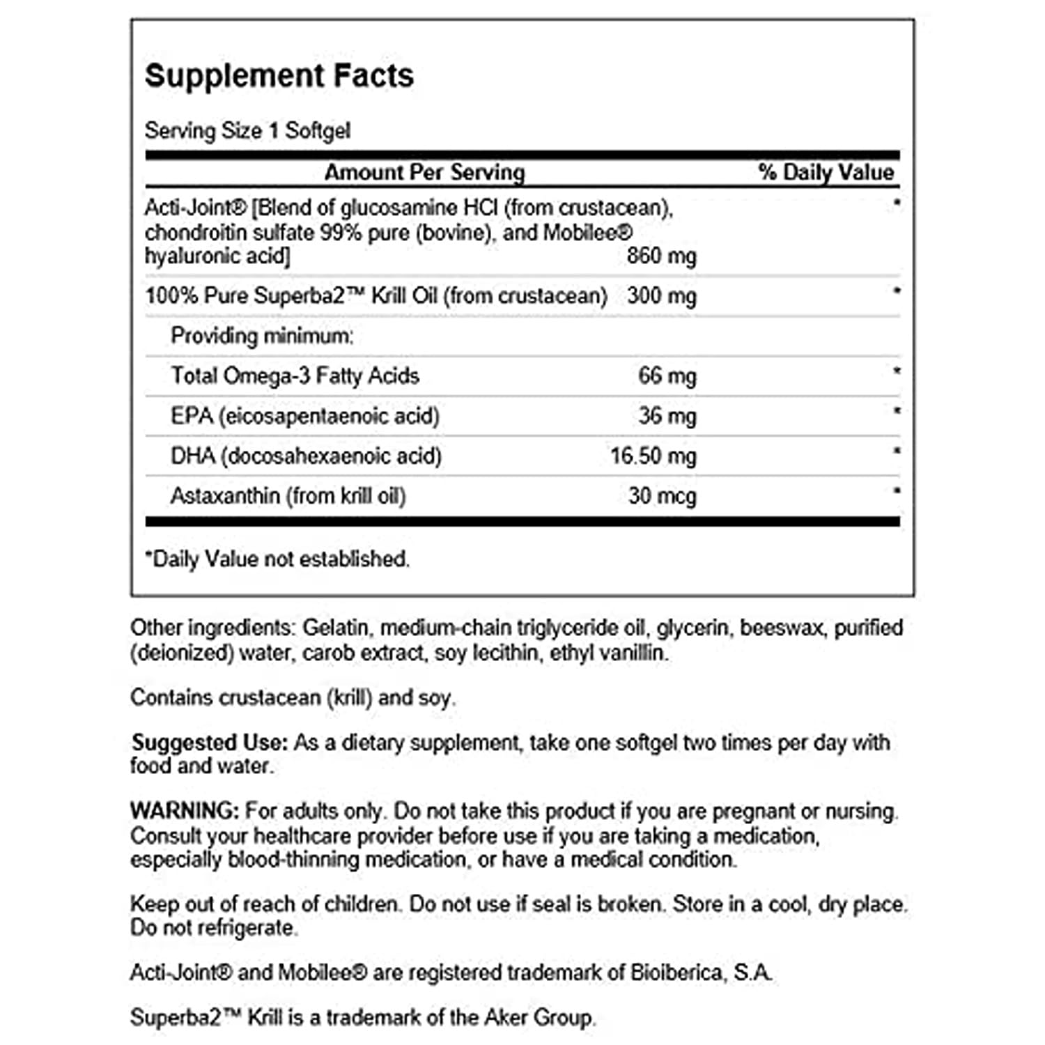 Swanson Acti-Joint Plus with Krill Oil 60 Sgels (2 Pack) Swanson buy supplements canada