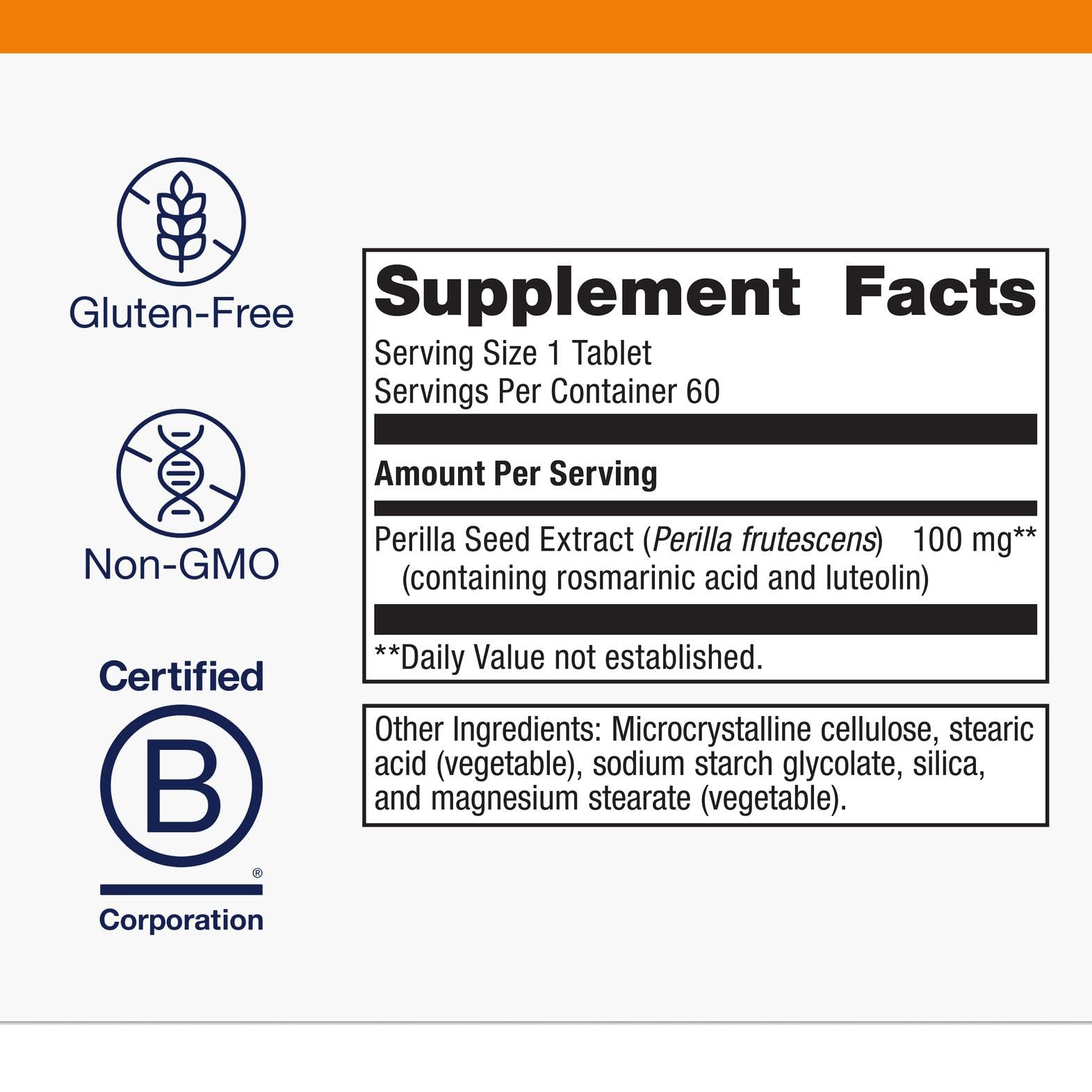 Metagenics Perimine - Perilla Seed Extract with Rosmarinic Acid & Luteolin - Supports Respiratory Health, Immune Function & Allergy Relief* - Non-GMO, Gluten-Free, Vegetarian - GMP Certified Facility Metagenics buy supplements canada