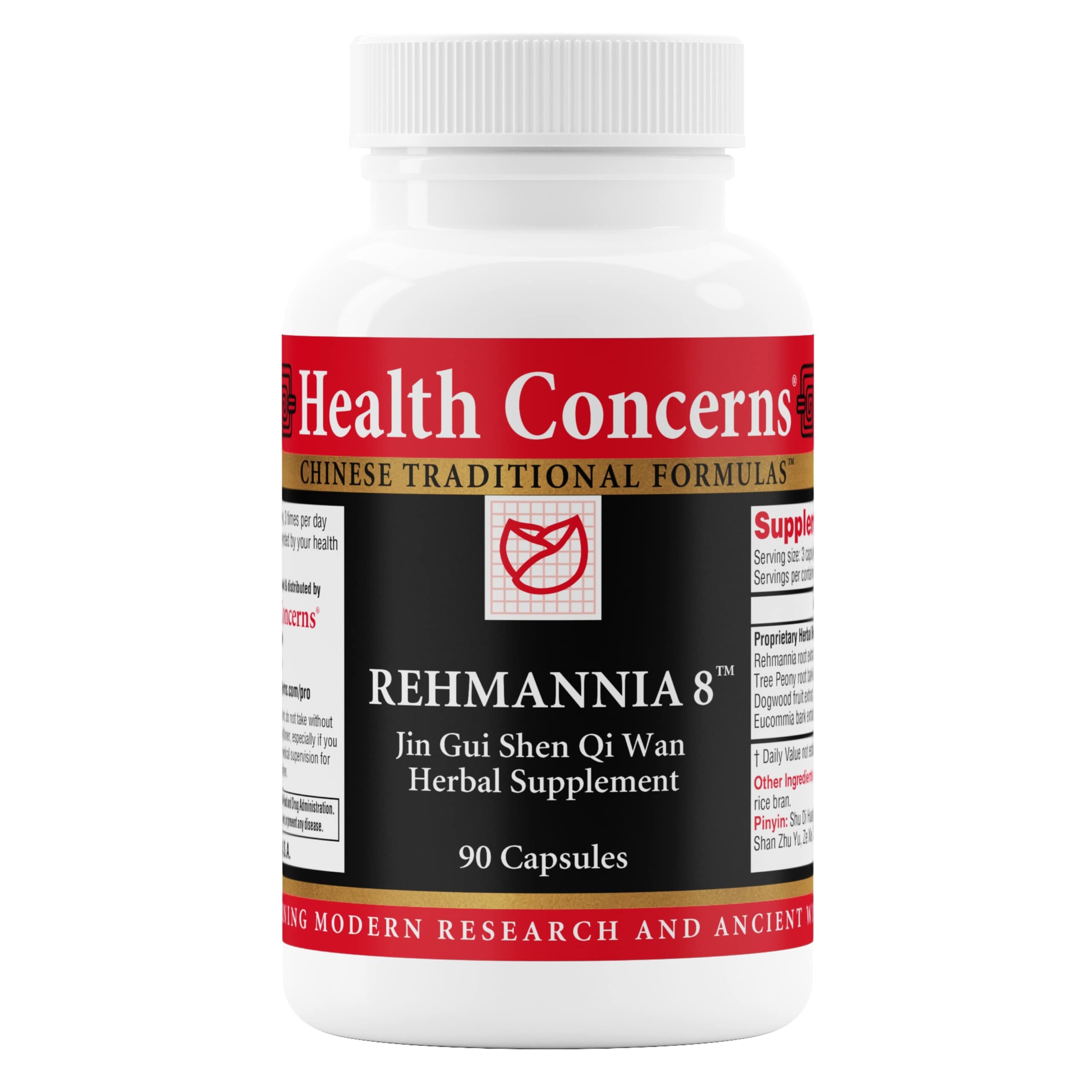 Health Concerns Rehmannia 8 - Kidney Cleanse Detox & Repair Supplement - Back Discomfort & Urinary Tract Health for Women & Men - Traditional Chinese Herbal Formula for Backaches - 90 Capsules Health Concerns buy supplements canada