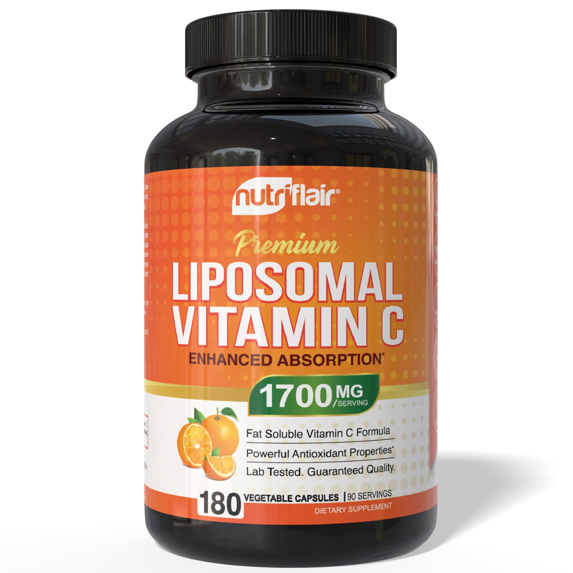 NutriFlair Liposomal Vitamin C 1700mg, 180 Capsules - High Absorption, Fat Soluble VIT C, Higher Bioavailability Immune System Support NutriFlair buy supplements canada