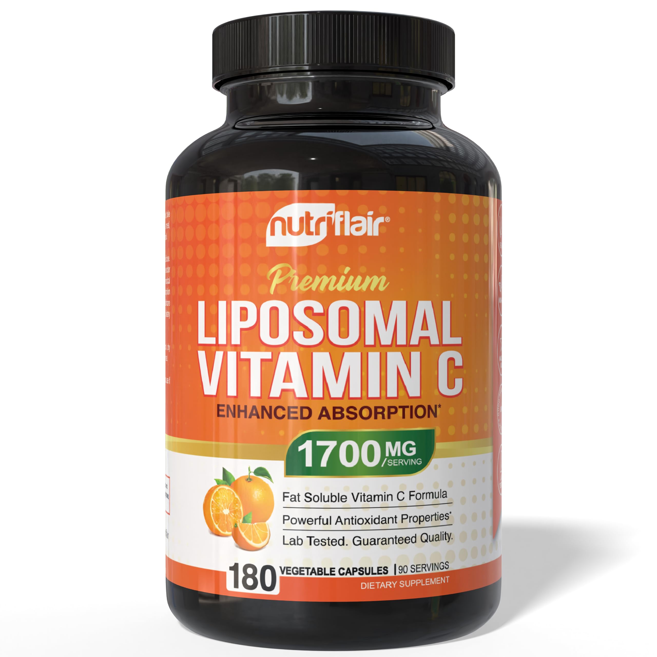 NutriFlair Liposomal Vitamin C 1700mg, 180 Capsules - High Absorption, Fat Soluble VIT C, Higher Bioavailability Immune System Support NutriFlair buy supplements canada