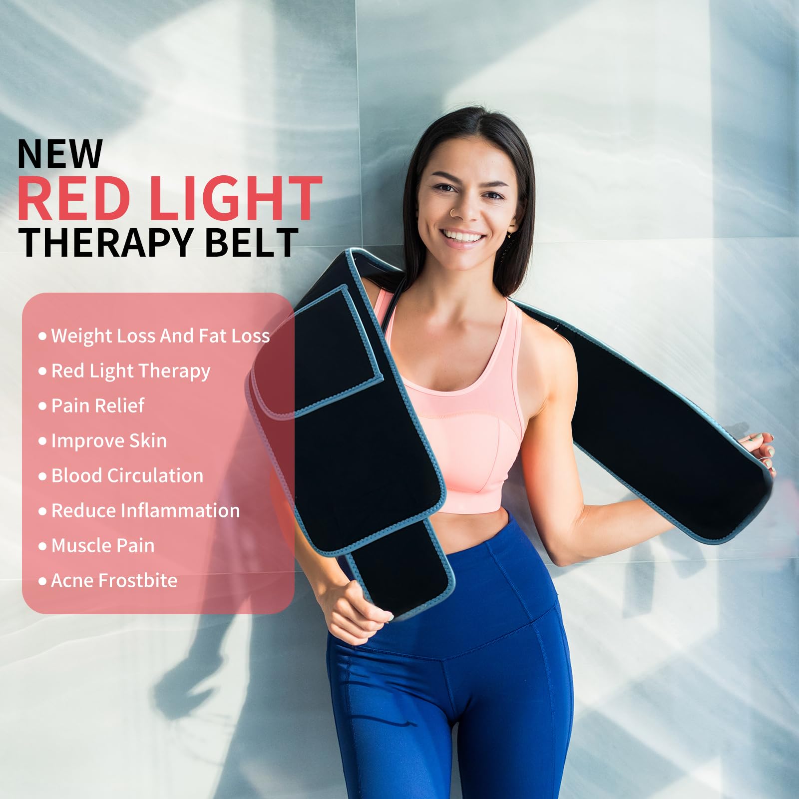 Red Light Infrared Therapy Belt: Pain Relief Device LED Red Light Therapy Lamp Near Body Large Pad Wrap ADVARAYS buy supplements canada