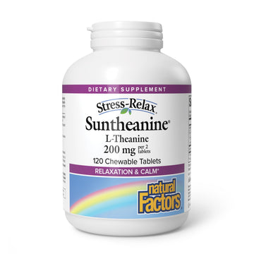 Natural Factors Suntheanine L-Theanine 100 mg - Health Supplement for Calm Outlook - L-Theanine Supplement Supports Relaxing Sleep & Aids Against Drowsiness Natural Factors buy supplements canada